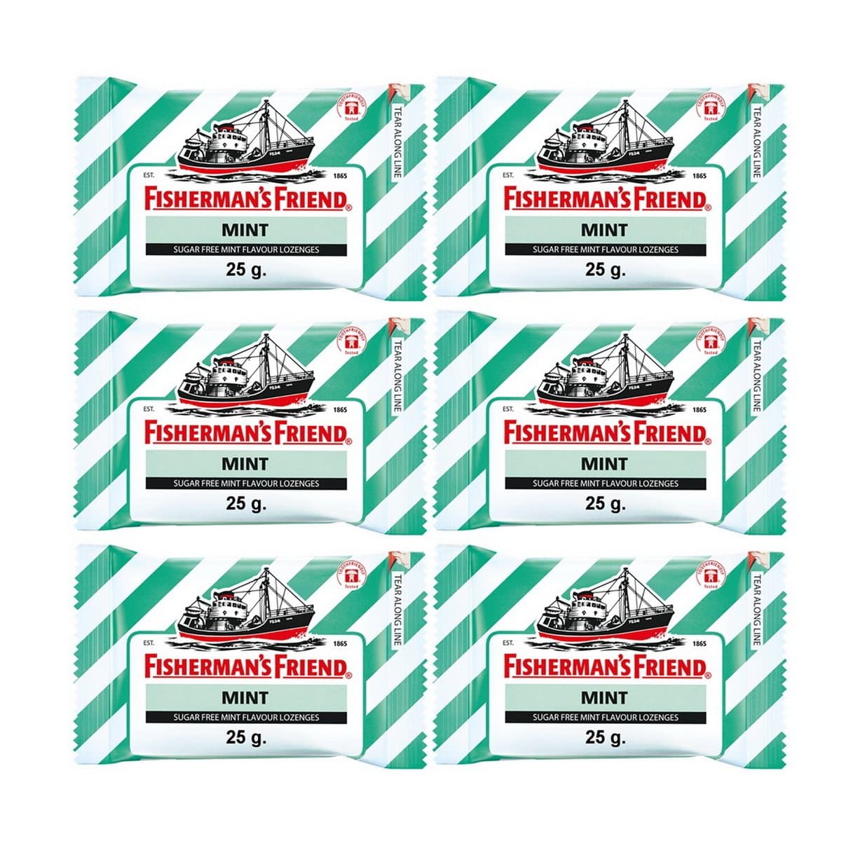 Sugar Free Mint Flavour lozenges 25g (Pack of 6)