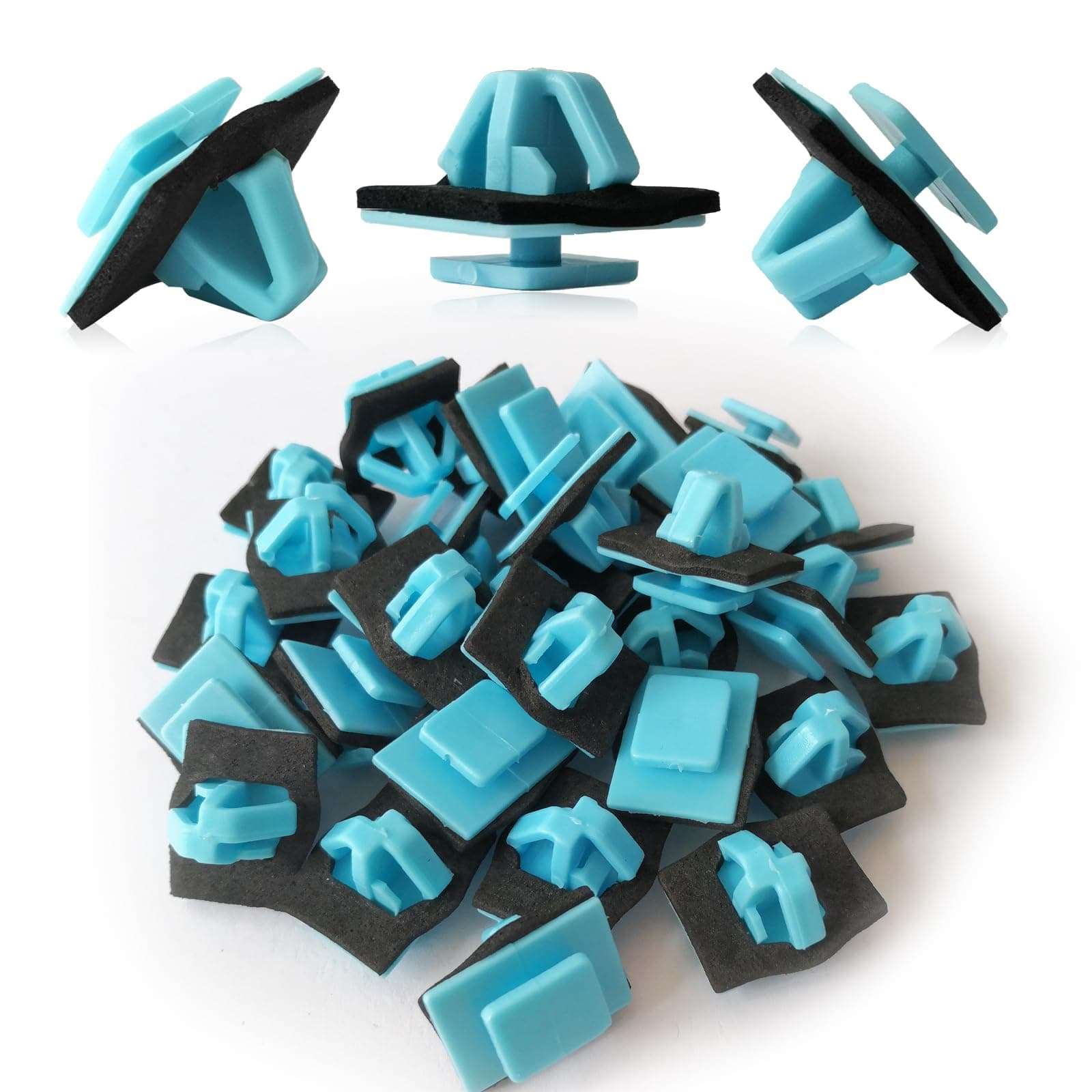 30PCS Blue Rocker Molding Retainer Clip Compatible with Hyundai Kia Elantra Santa Soul Sportage 87756-1F000