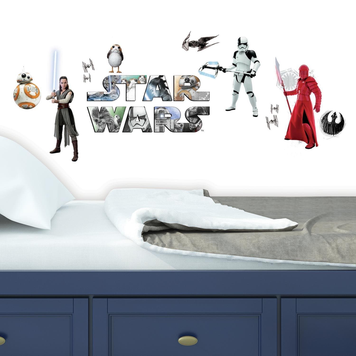 RoomMatesStar Wars The Last Jedi Wall Sticker Peel and Stick Wall Sticker