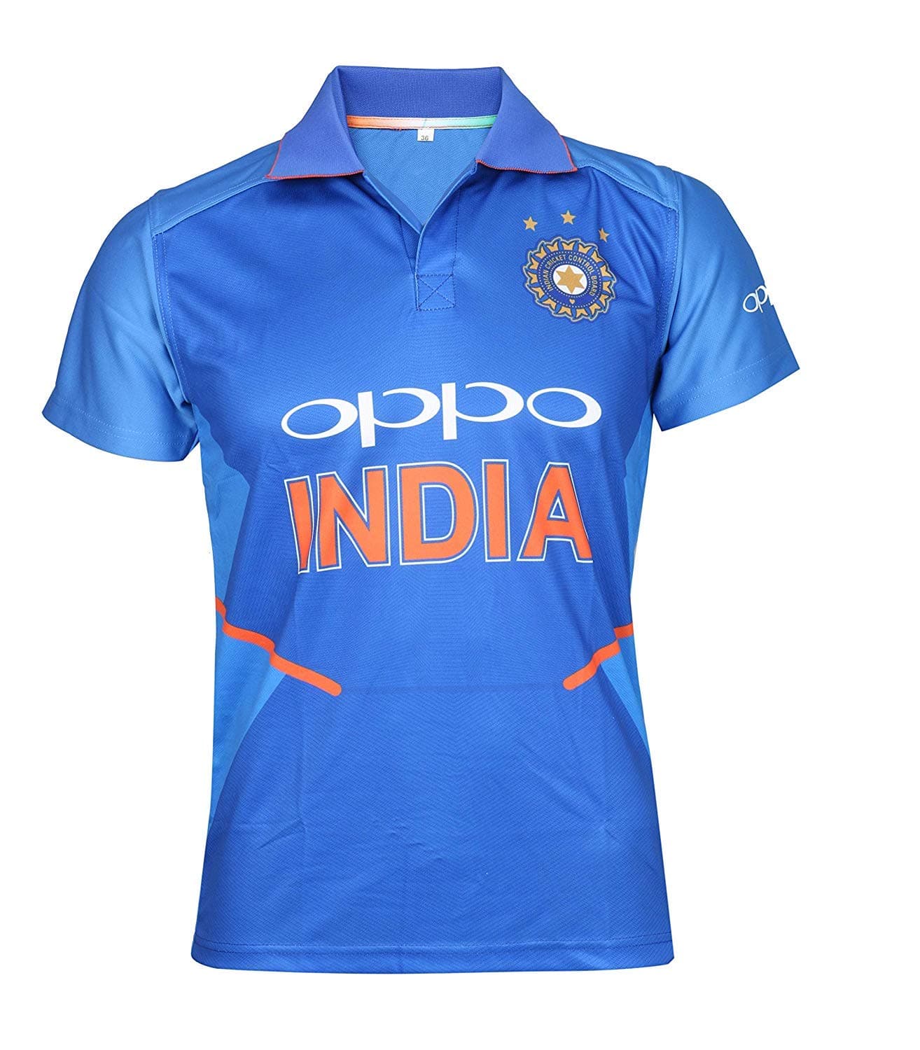 KD Team India ODI Cricket Supporter New Oppo Jersey 2019-20 Kids to Adult(H/S Custom,30)
