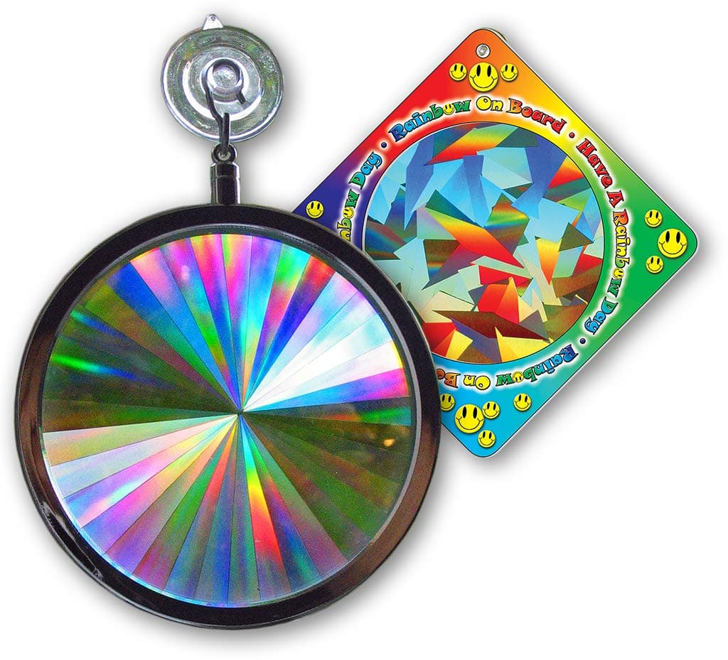 Rainbow Symphony Suncatcher - Axicon Window - Includes Bonus" on Board" Sun Catcher