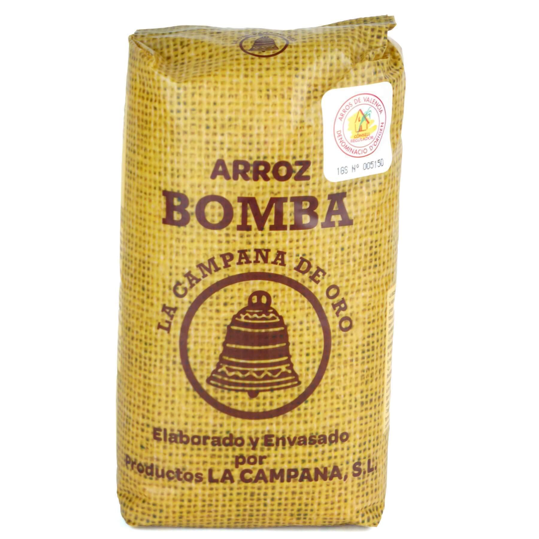 La Campana de Oro Bomba Paella Rice, Valencia Denominacion Origen, 1 kg Bag