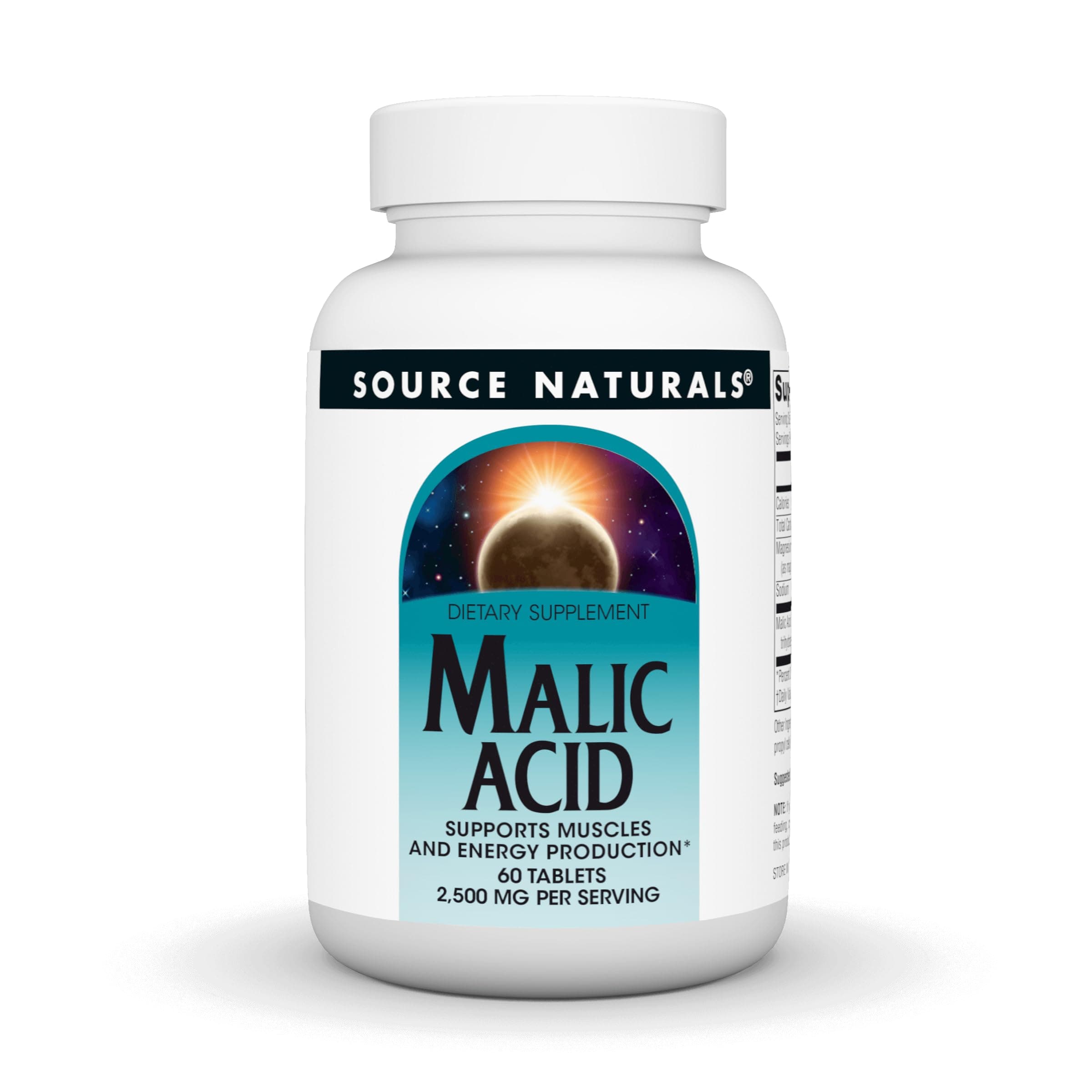 Malic Acid, Supports Muscles and Energy Production*, 2,500 mg - 60 Tablets