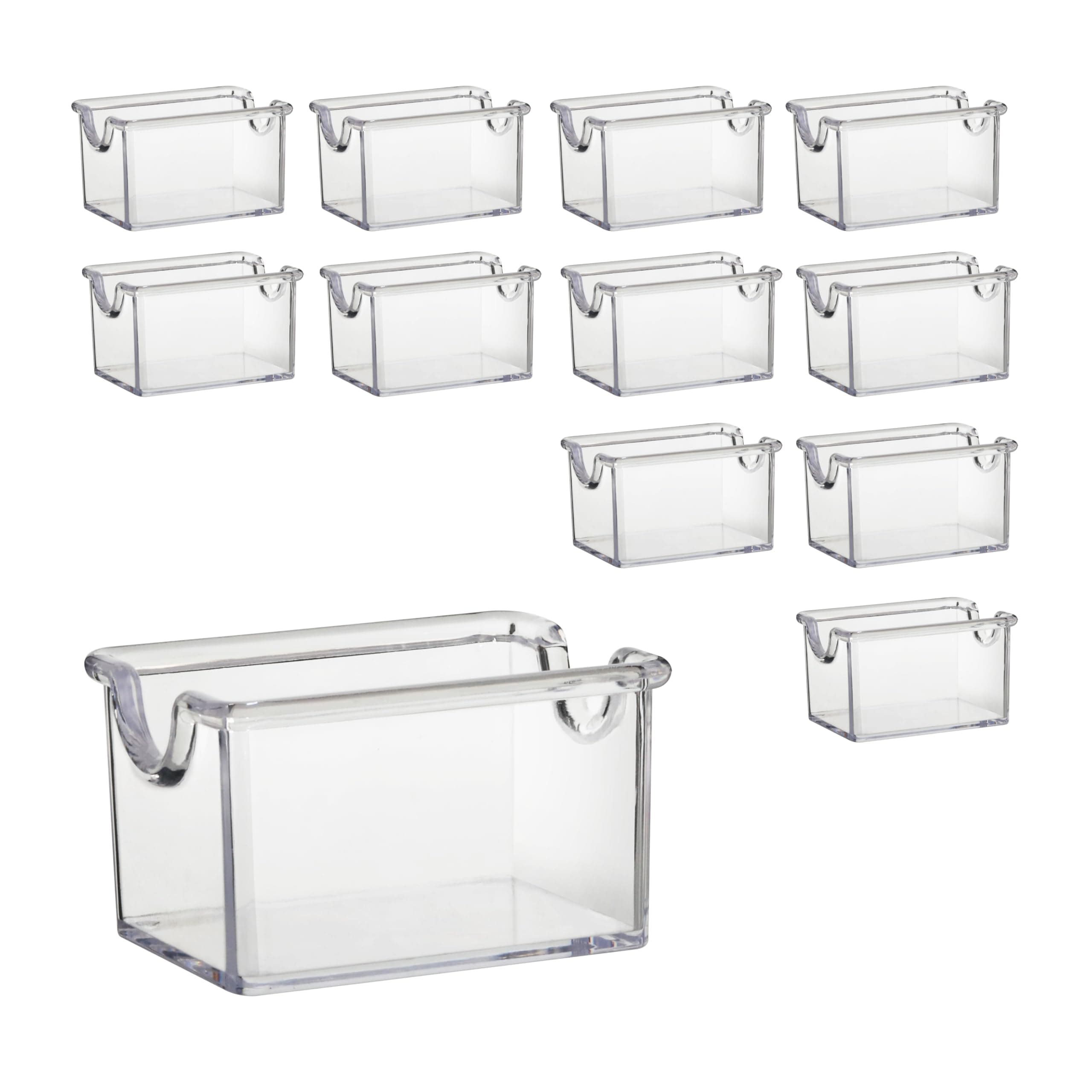 New Star Foodservice 28447 Plastic Sugar Packet Holder, Clear, Set of 12