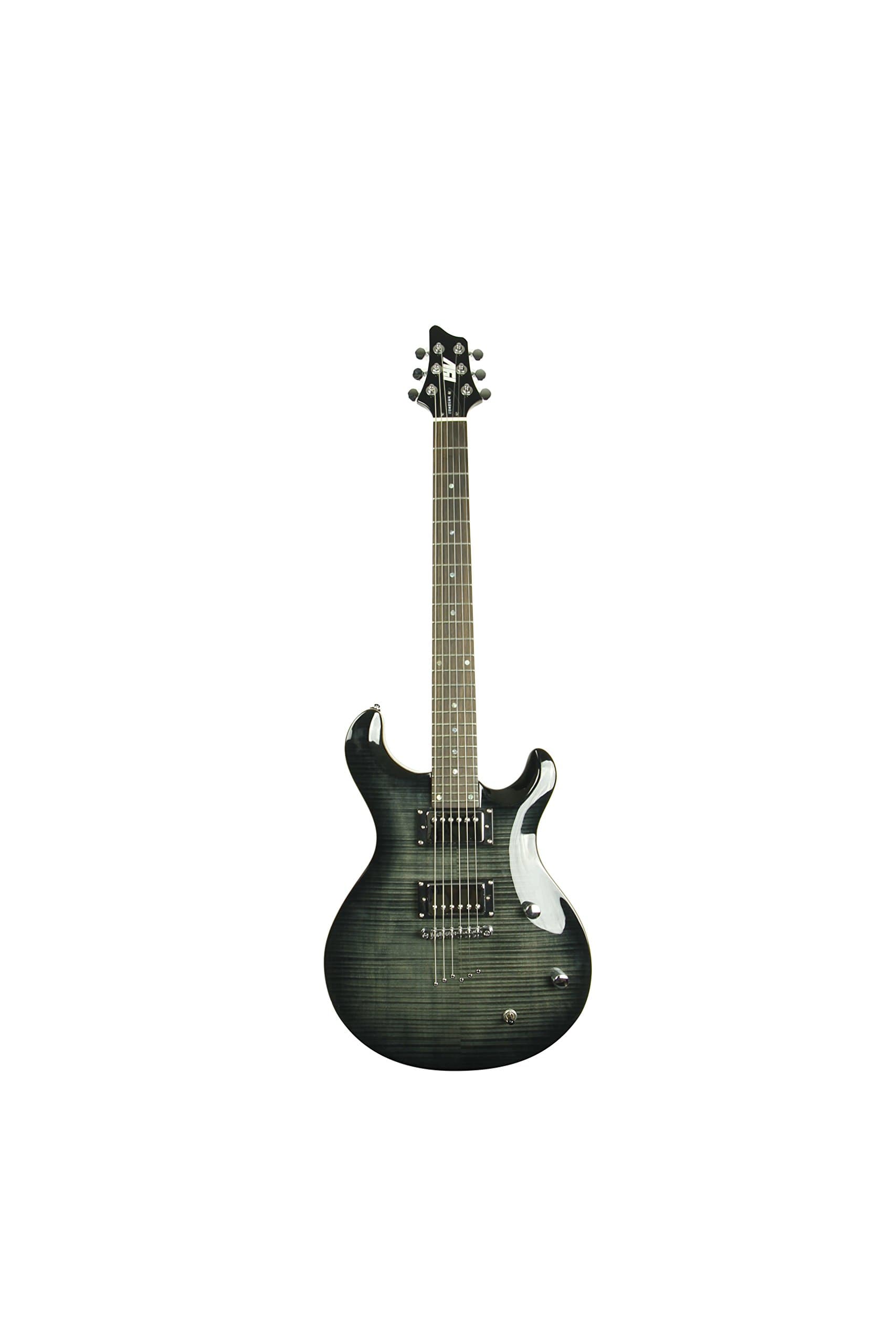 IVY IYV 6 String IP-350 TBK PRS Solid-Body Electric Guitar, Trans Black