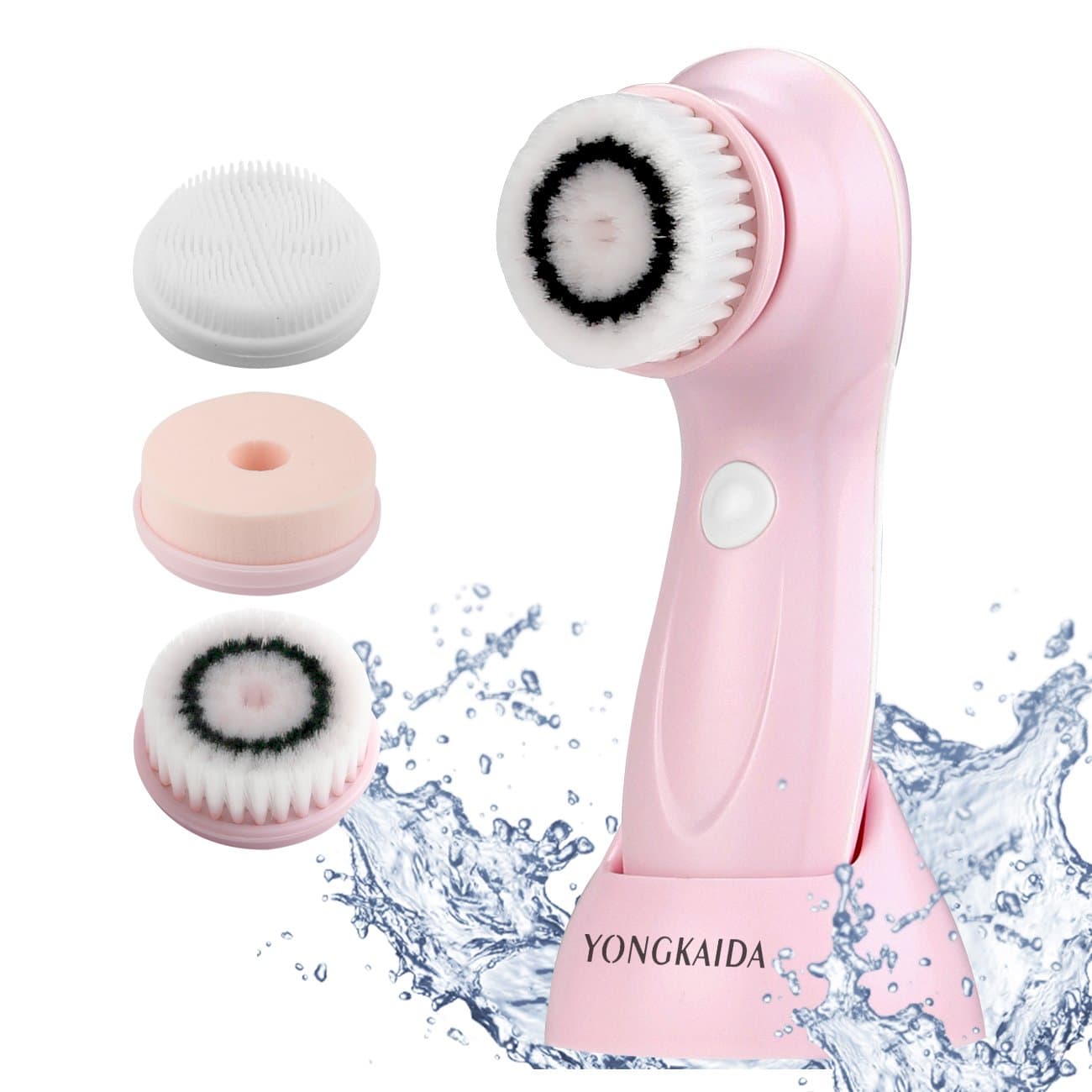 Yongkaida Facial cleansing brush, Rechargeable and Waterproof Face Brush, 3-in-1 Face brush use for Skin care, Gentle Exfoliating, Deep Cleansing