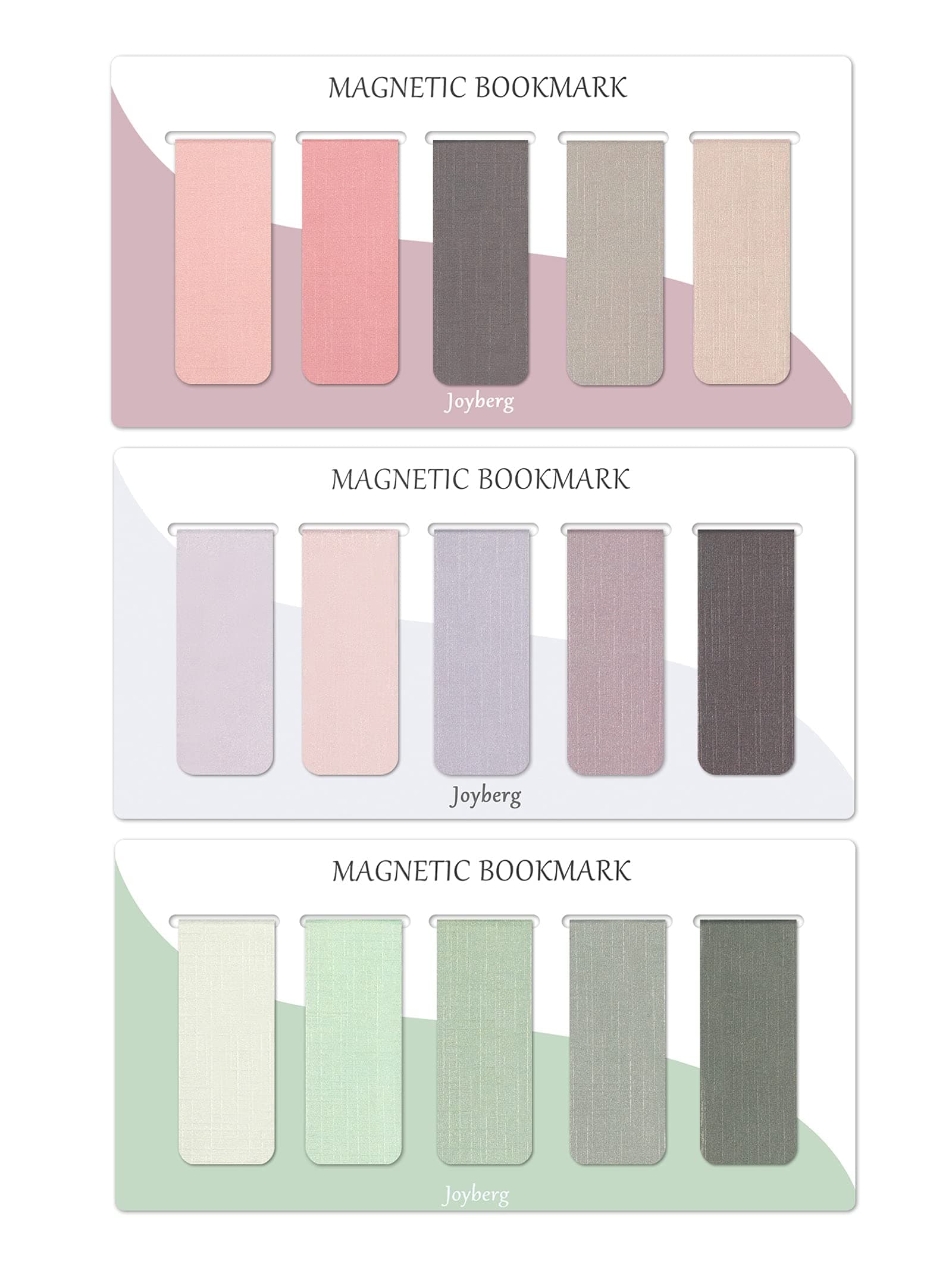 Joyberg 15 Pieces Bookmark, Magnetic Bookmarks for Women, Men, Book Lovers, Page Markers for Students Teachers Reading (Misty, Ocean, Emerald)