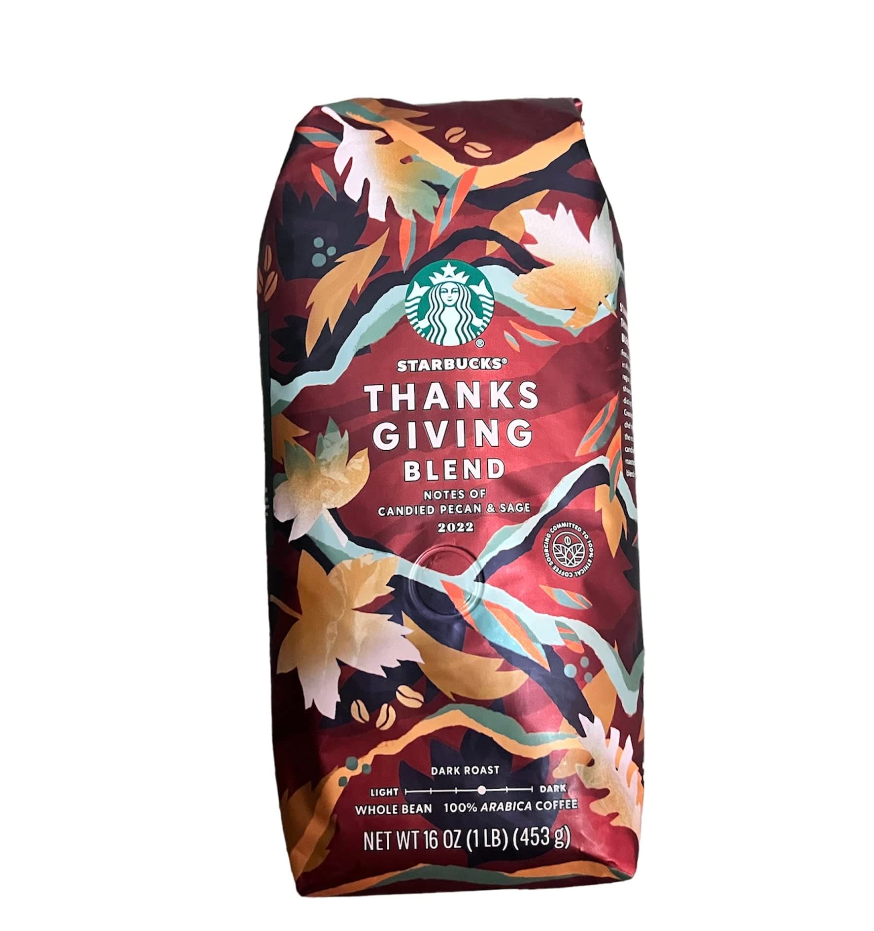 Thanksgiving Blend Whole Bean Coffee 1 Pound (16 ounces), Packaging may vary