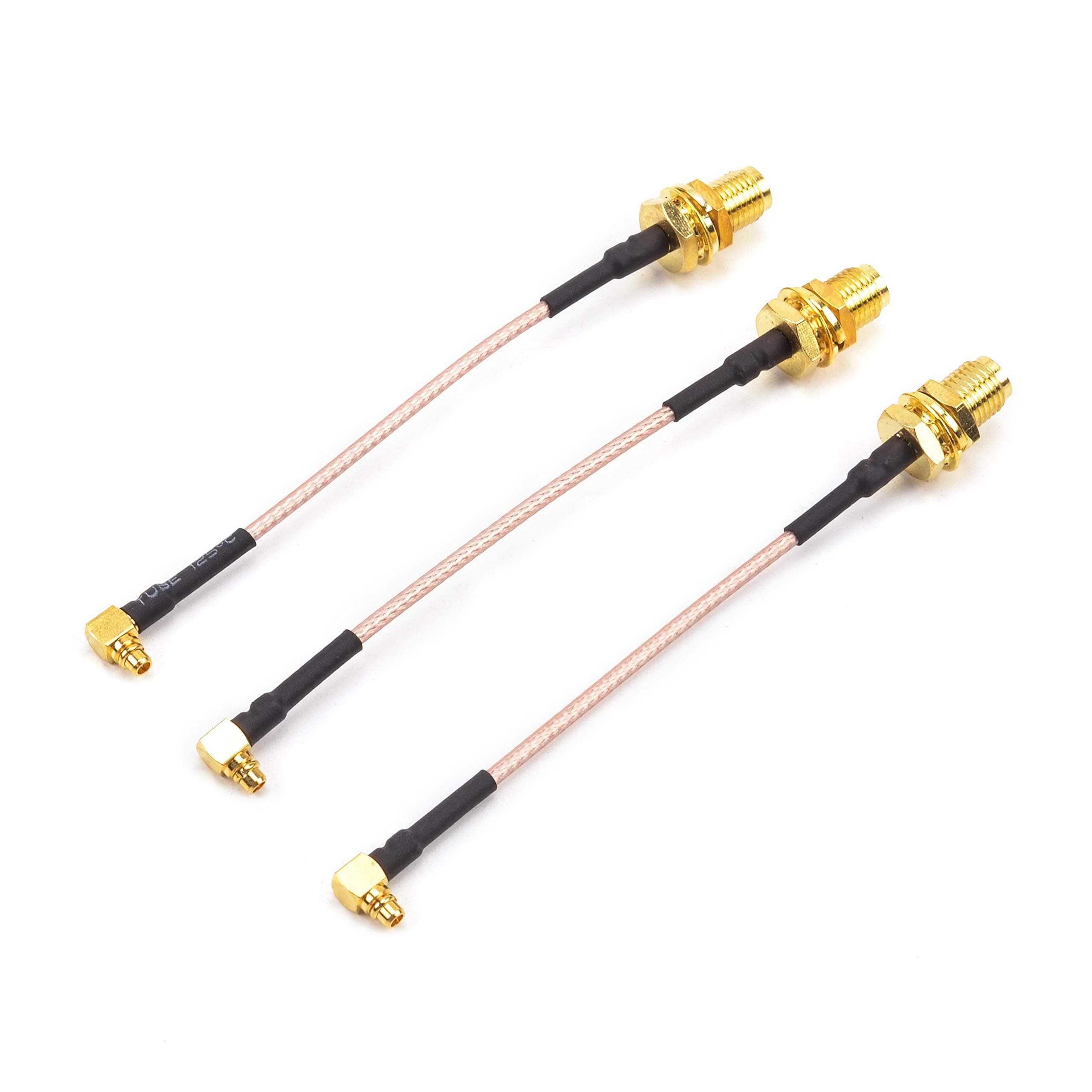 FPV Antenna Extension Cable 90 Degrees MMCX to SMA Female Antenna Adapters(3PCS)