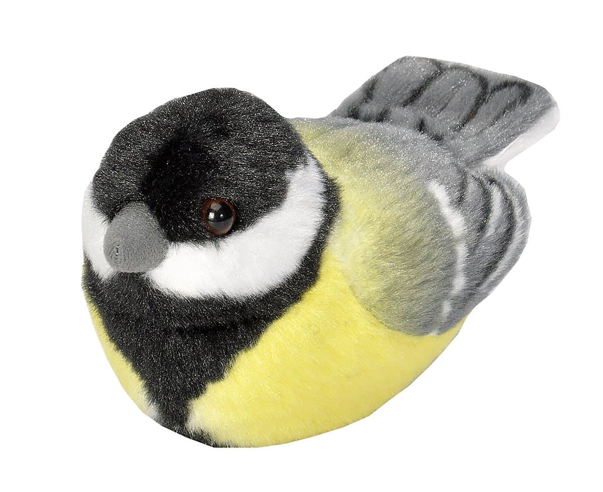 Wild Republic 19485 13-16 cm Great Tit with Real Bird Calls Plush Toy