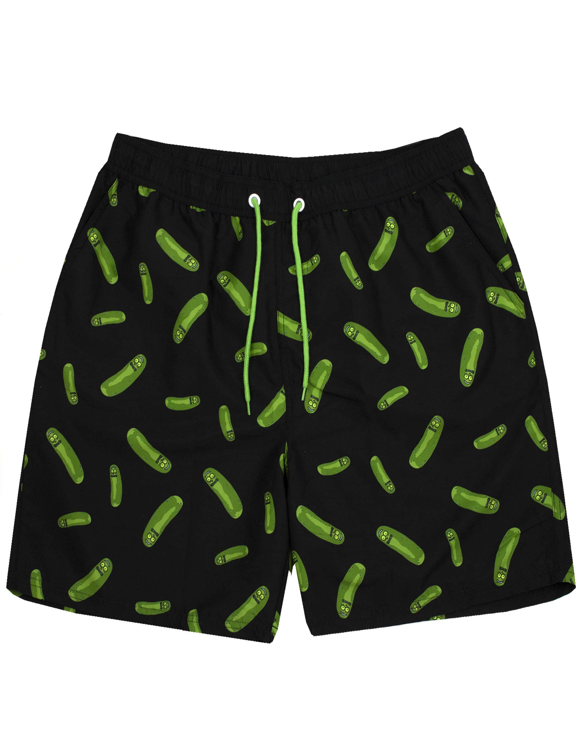 Swim Shorts Mens Adults Pickle Rick Swimming Trunks Pants