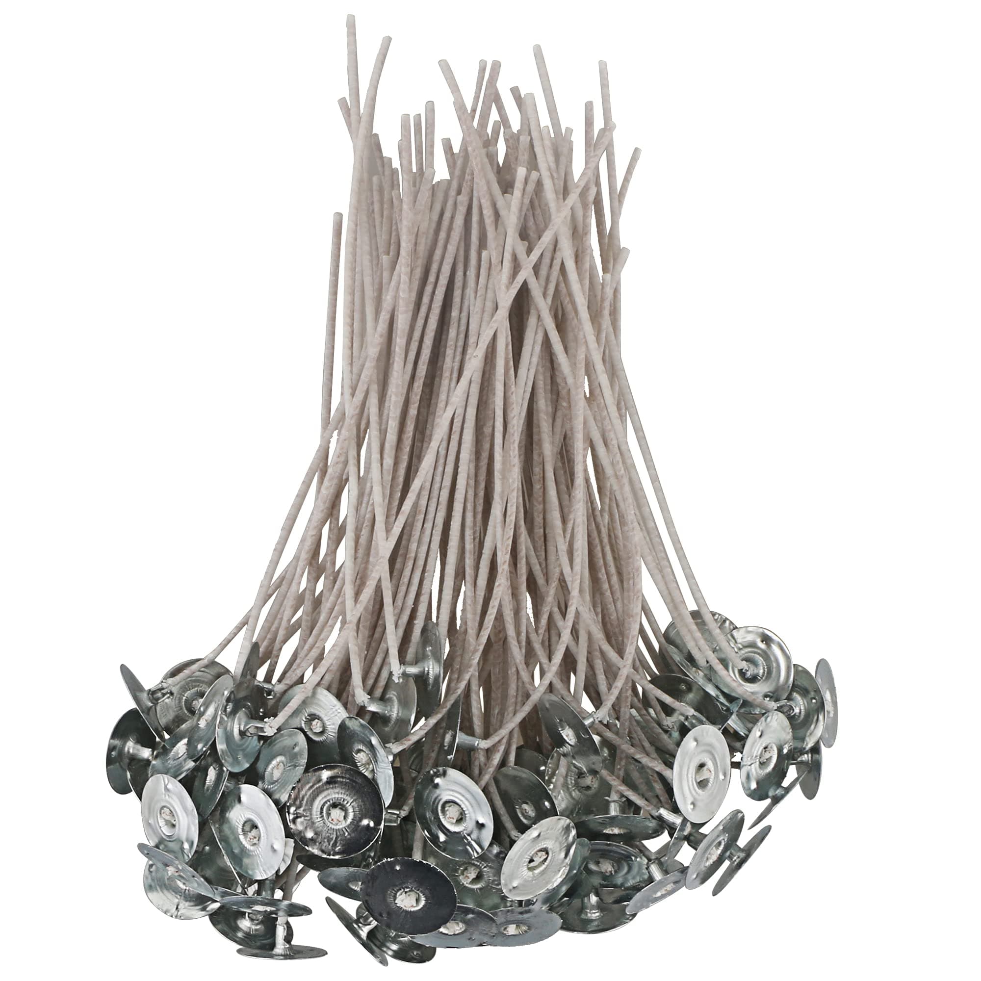 CD Series Candle Wicks for Soy Candles,100pcs CD 20 6" Pretabbed Wicks,Cotton & Paper Wicks for Candle Making.