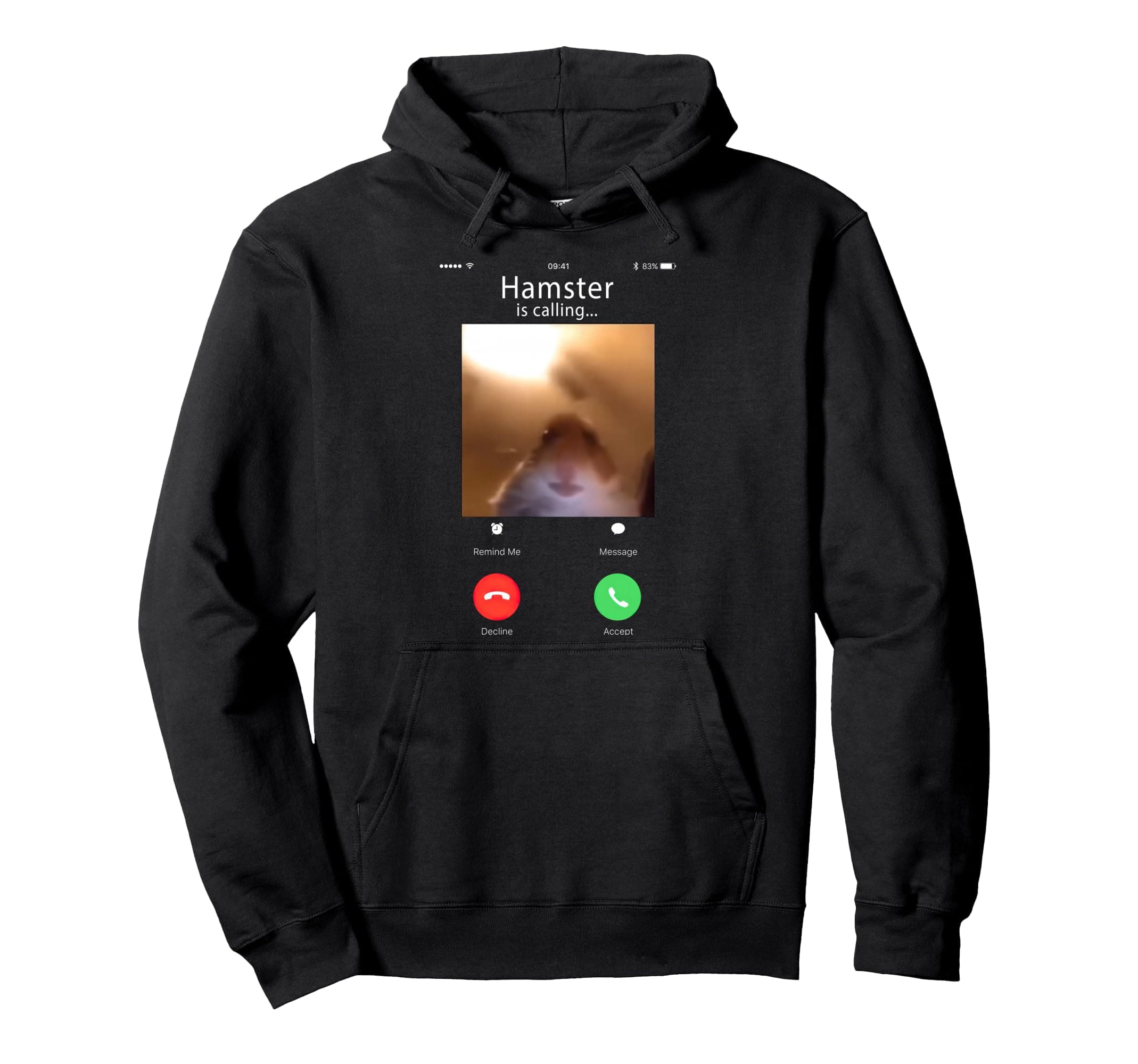 dank meme hamster staring front camera hamster calling Pullover Hoodie