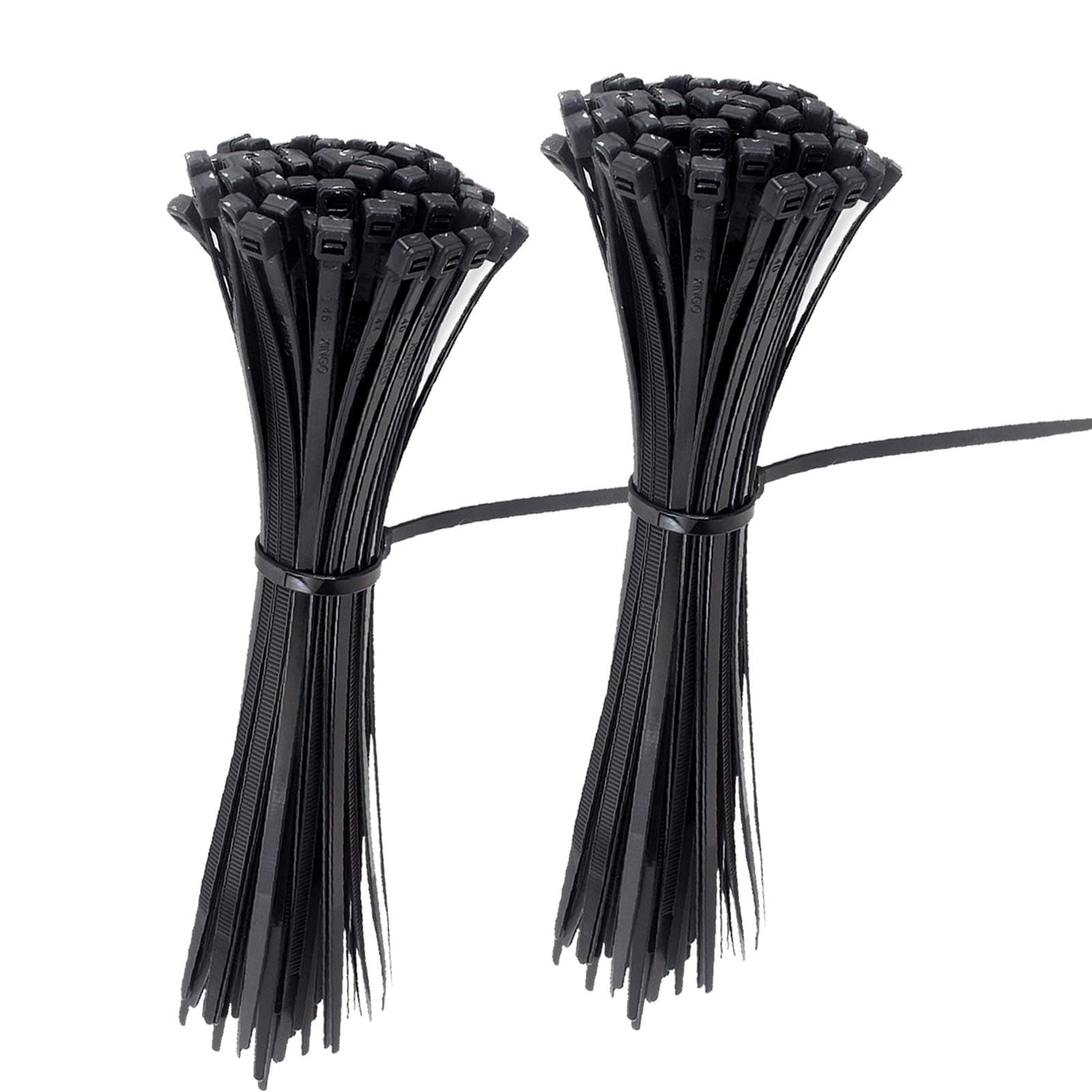NertpowCable Zip Ties Nylon Self Locking Wire Ties 4 inch 200 Pieces Black