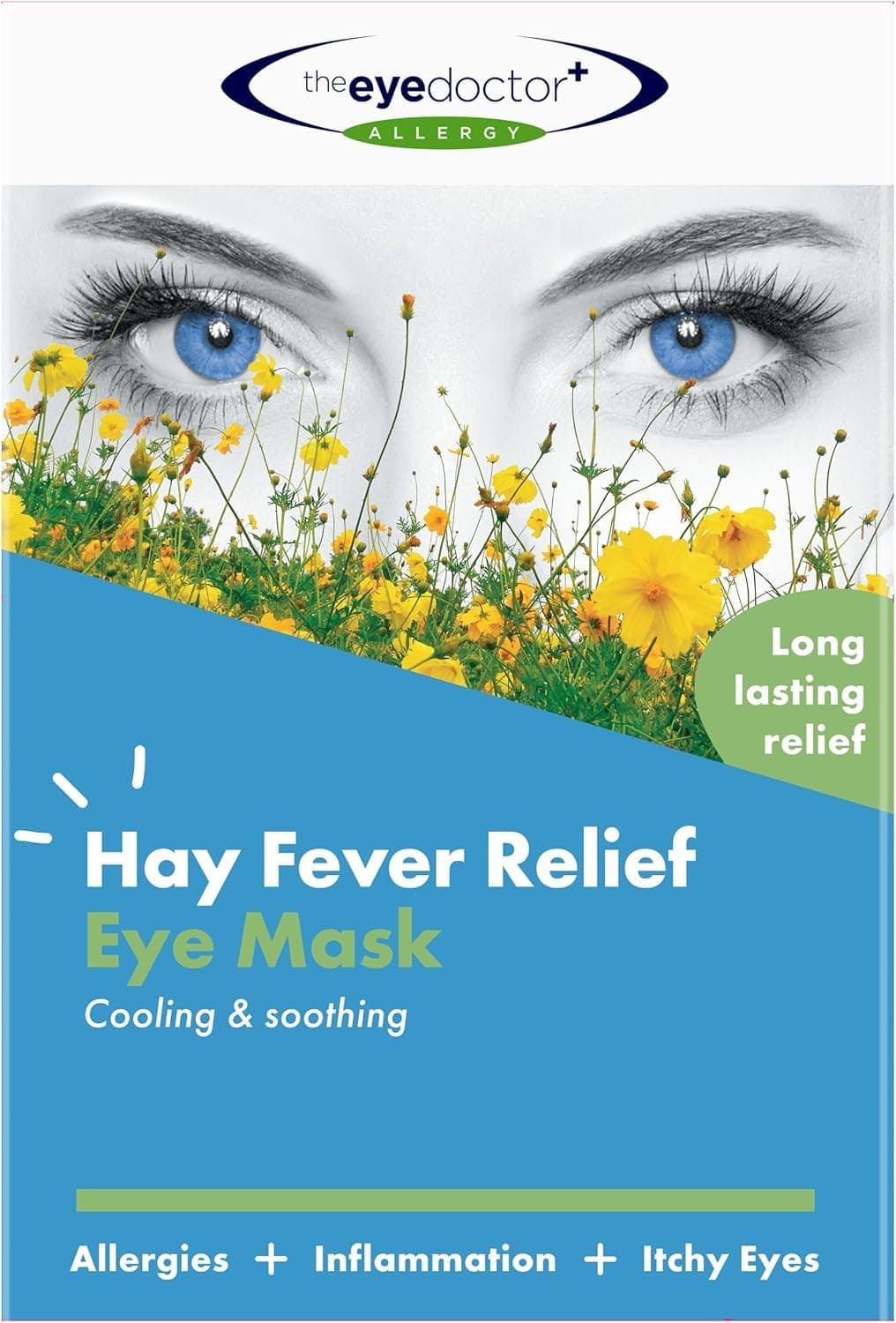 The Eye Doctor Allergy - Cold Eye Compress for Allergy & Hayfever Symptoms, Inflammation, Puffy Eyes, Headaches and Migraines - Reusable Gel Eye Mask - Cool Soothing Relief Therapy