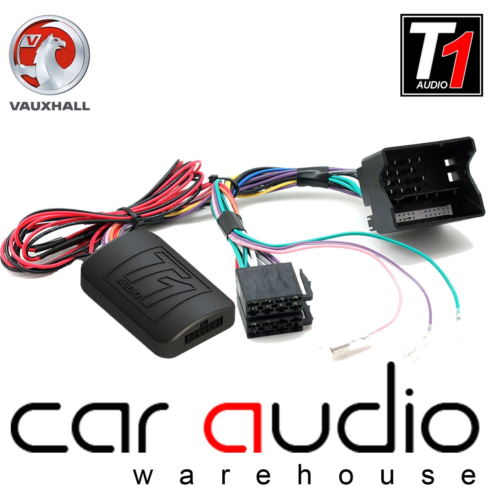 T1 Audio T1-VX3 - Vauxhall Corsa D Car Steering Wheel Stalk Control Interface Adaptor with Free Patch Lead