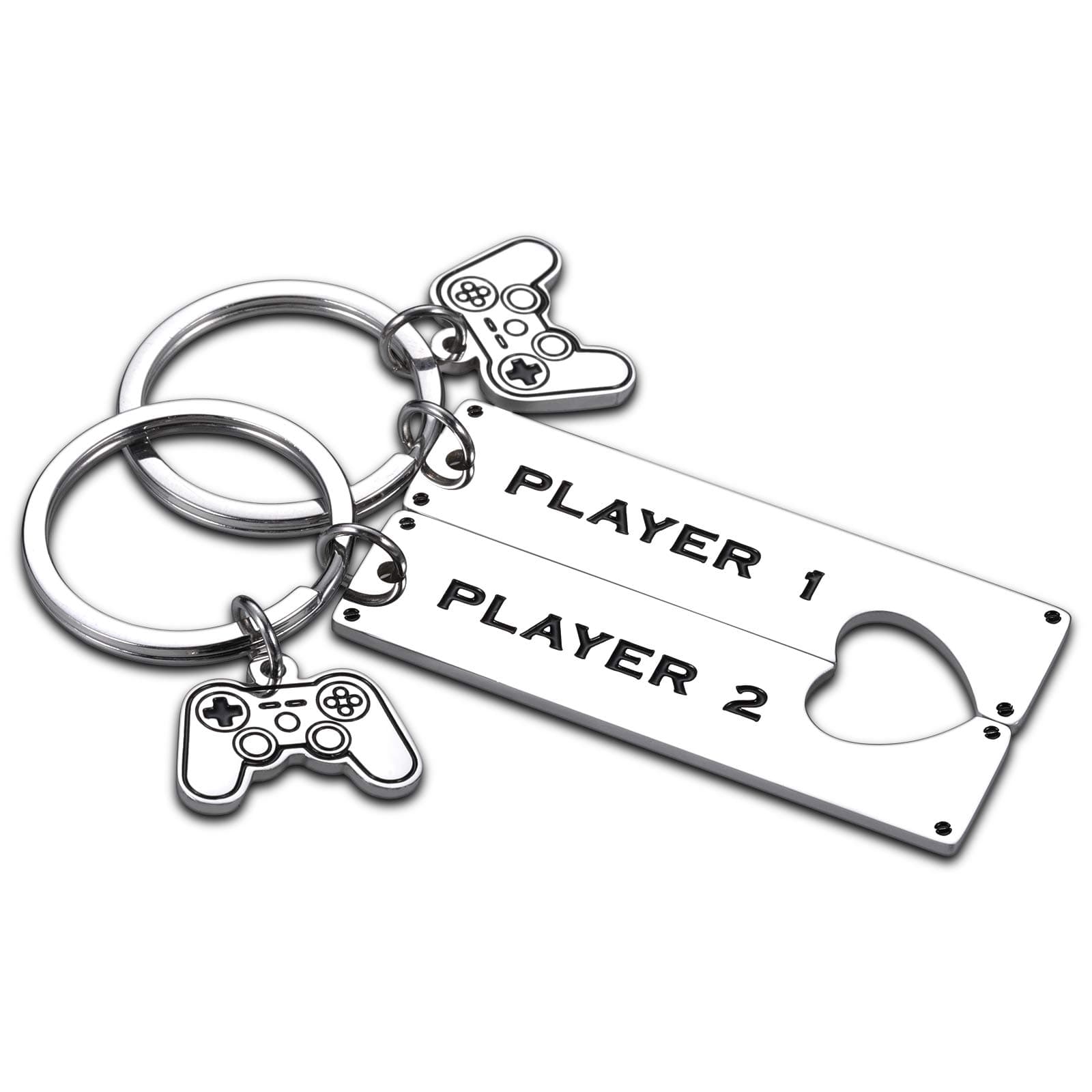 AMBREGRISSUN Boyfriend Gifts from Girlfriend Funny Gamer Matching Keychain for Gamer Boyfriend Couple Keyring Valentine
