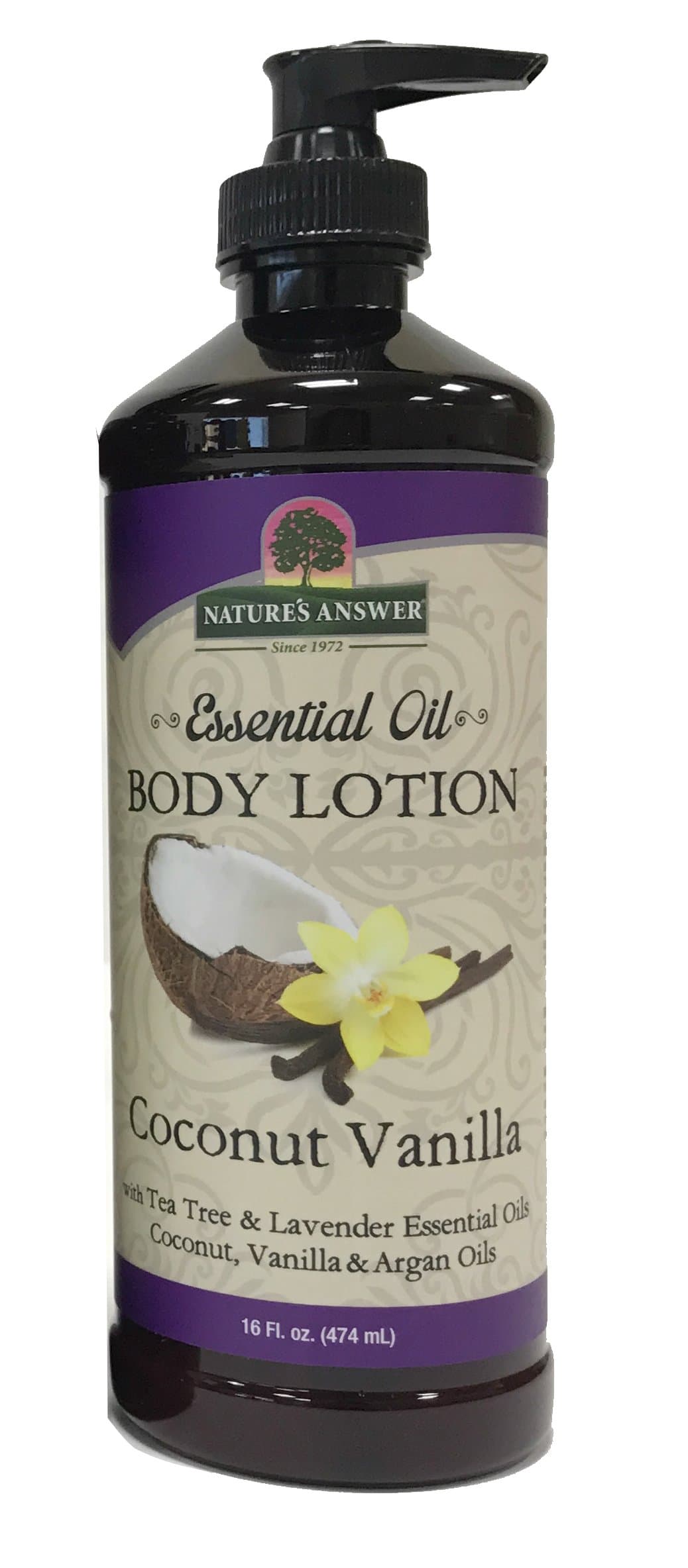Pure Essential Oil Body Lotion Coconut Vanilla, 16 Oz