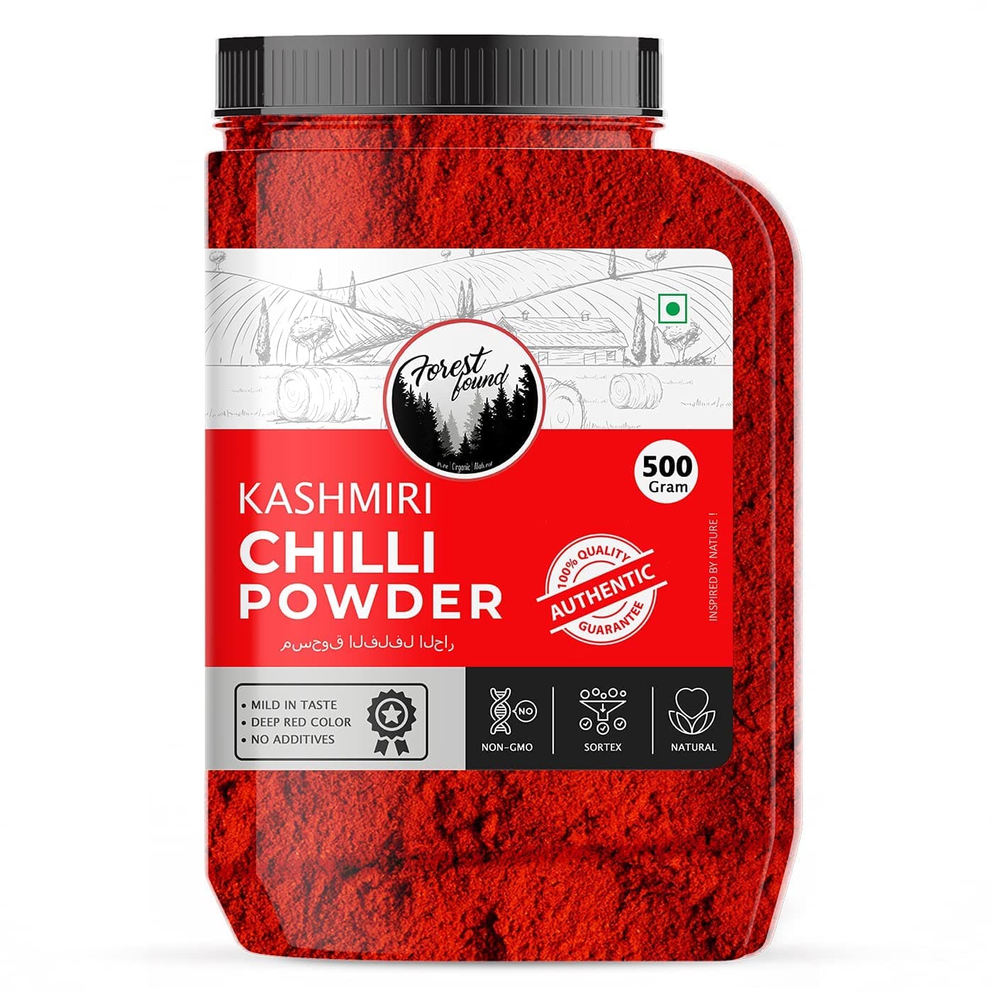 Dogari Kashmiri Red Chilli Powder | Lal Mirch |Pure and Ready to Use | 100% Authentic,Mild,Deep Red Color (500 Gm)