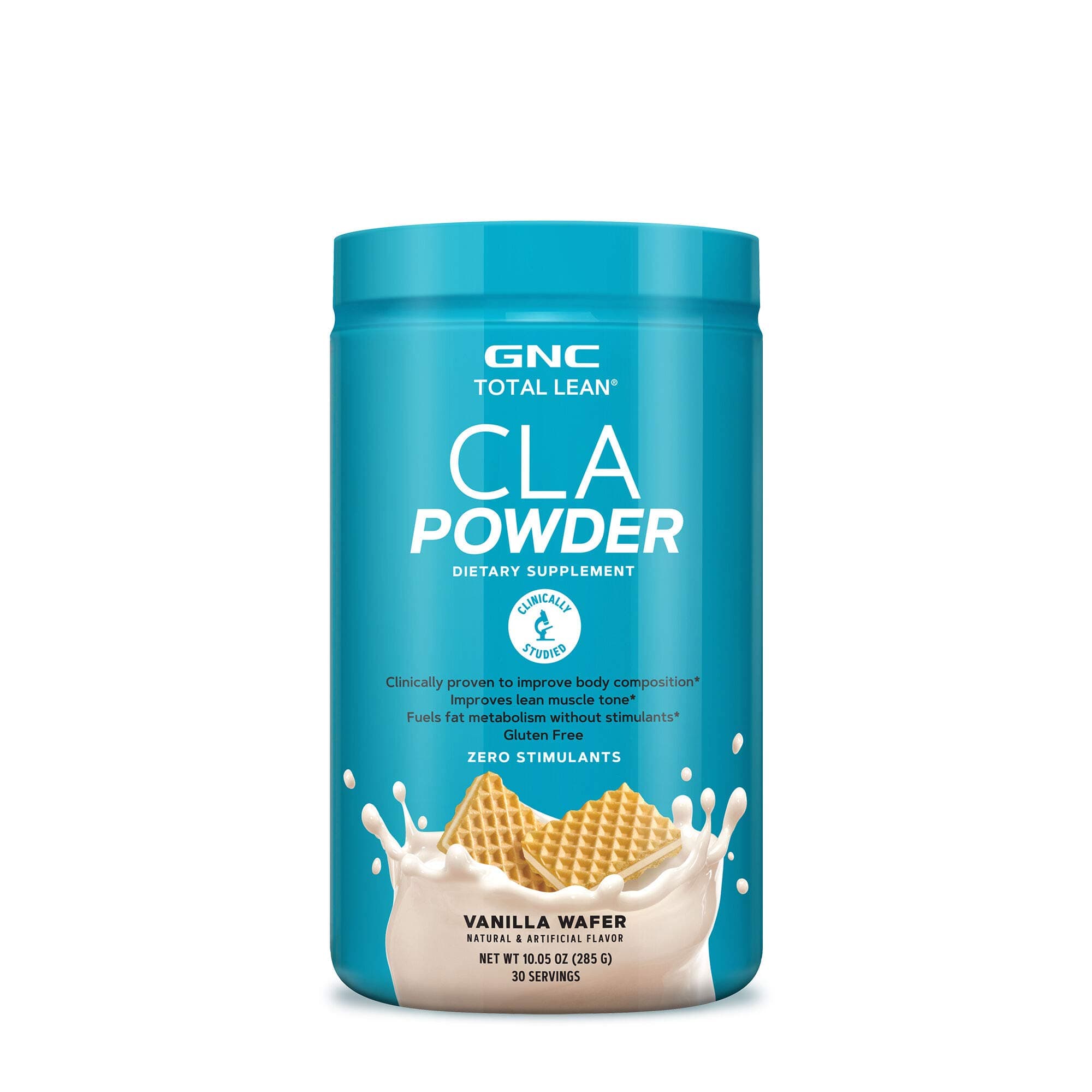GNC Total Lean CLA Powder - Vanilla Wafer, 30 Servings, Improves Lean Muscle Tone