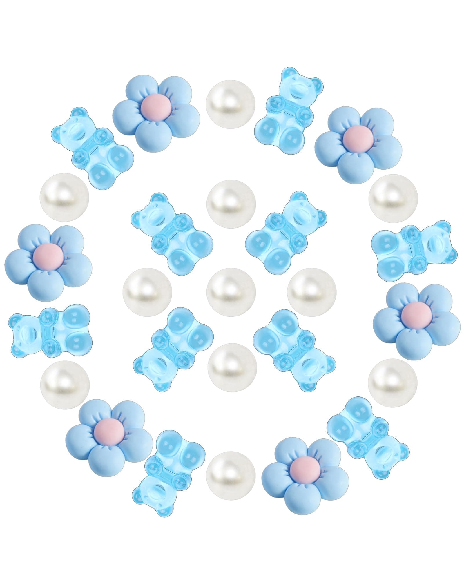 GIDDITZ Gummy Bears Shoe Charms Bear Chain,Daisy Flower Charms Decoration Shoes for Women Girls Kids Party Favor Gifts