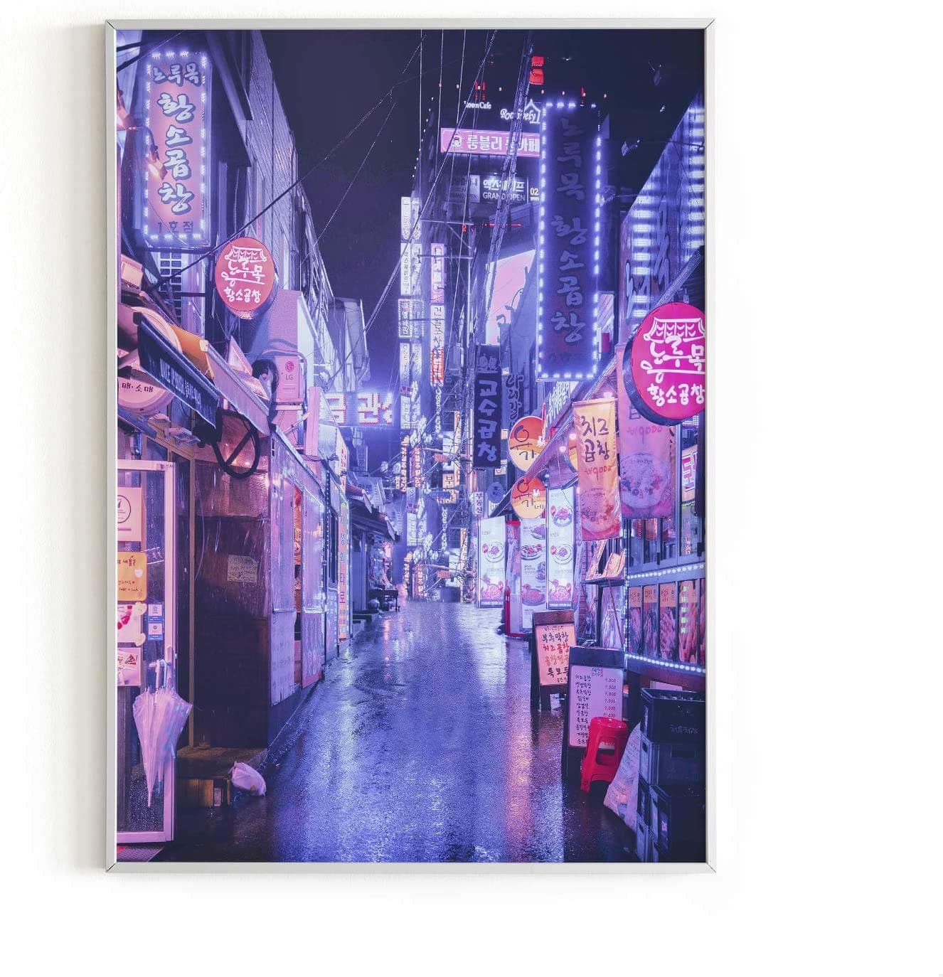 Gorgeous Collection College Dorm Room Decorations, Cool Posters for Guys, Trippy Neon Room Decor, Asian Art, Neon Posters for Rooms | Unframed/Frameable 12'' x 16''