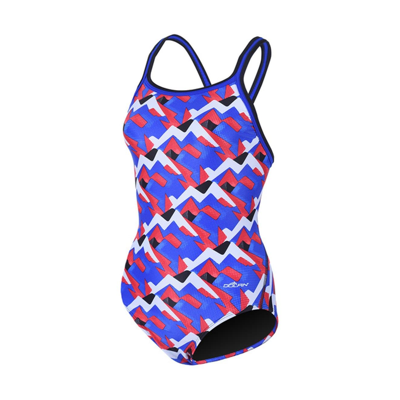 Kids XtraSleek Eco Denali DBX Back Swimsuit - Red/White / Blue