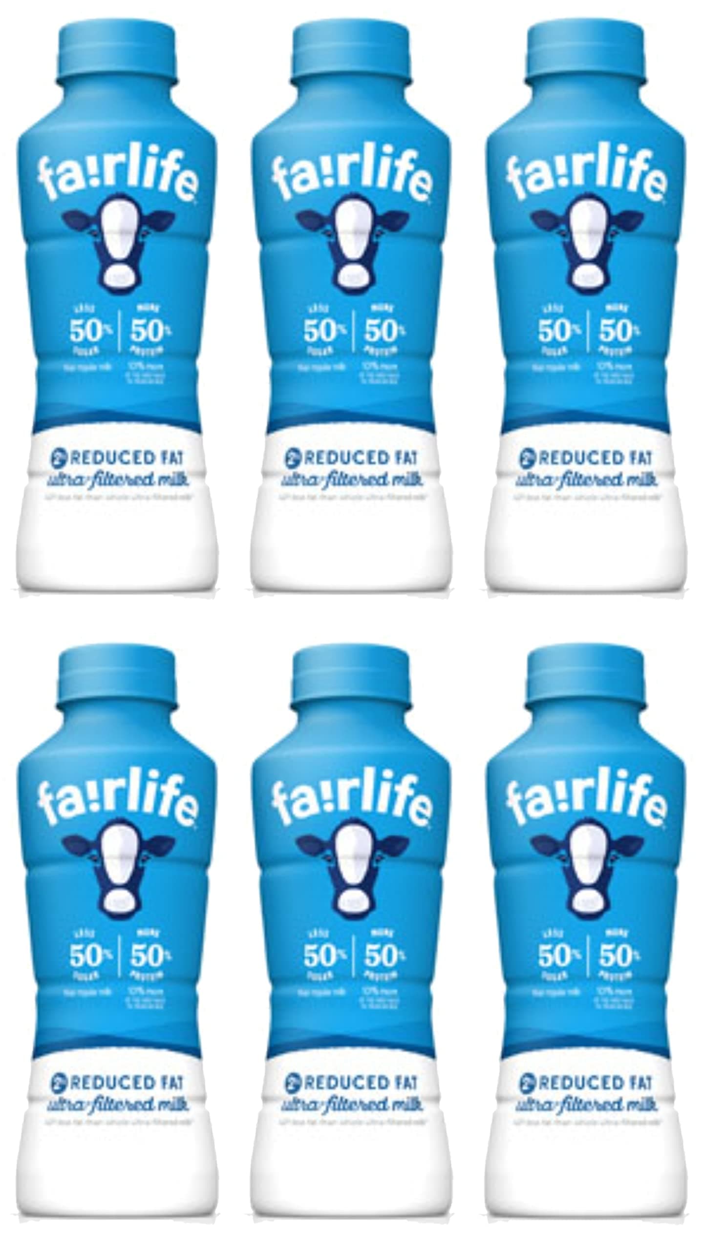WESTERNMBY Fairlife UFM Milk 2% Reduced Fat Variety Pack, 14 Fl Oz, Total 6 bottles (6 bottles plain) 84.0 Fl Oz