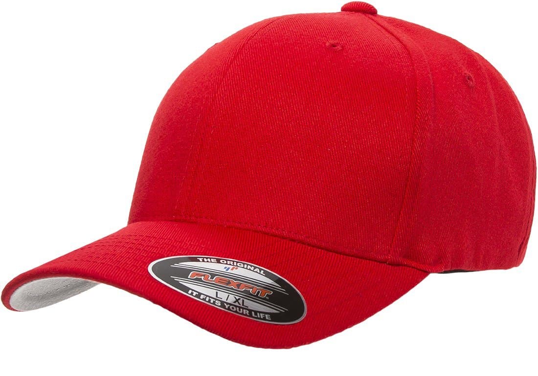 Flexfit 6477 Wool Blend Cap - Large/X-Large (Red)