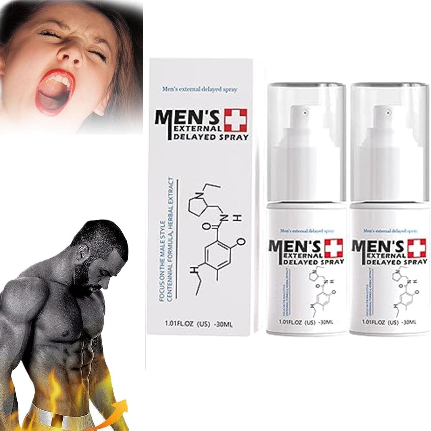 JJLBRO Men's Long Lasting Delay Stronger Spray,JJLBRO Men's Spray Long Lasting Delay,JJLBRO Men's Energy Strength Spray, Delay Spray for Men, All Night Enhancer Spray (2pcs)