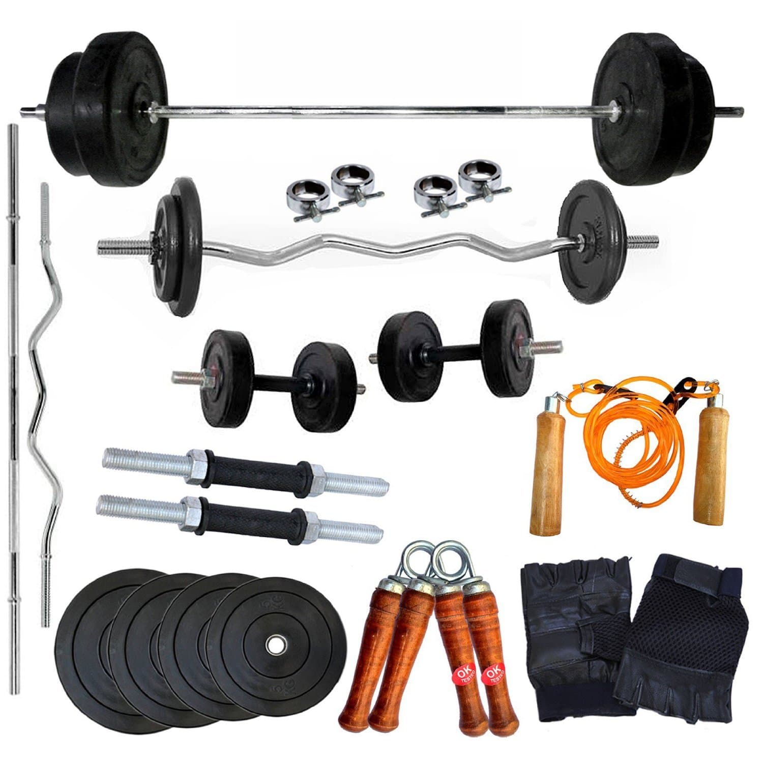 BODY MAXX PVC Home Gym 20 Kg Combo,Black