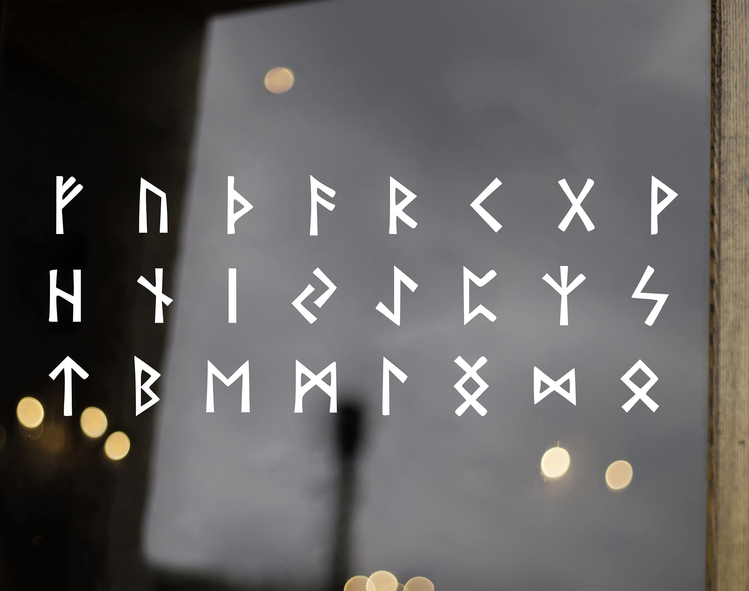 Minglewood Trading Full Set of 24 Runic Alphabet Vinyl Decals - Elder Futhark Viking Norse - Die Cut Stickers