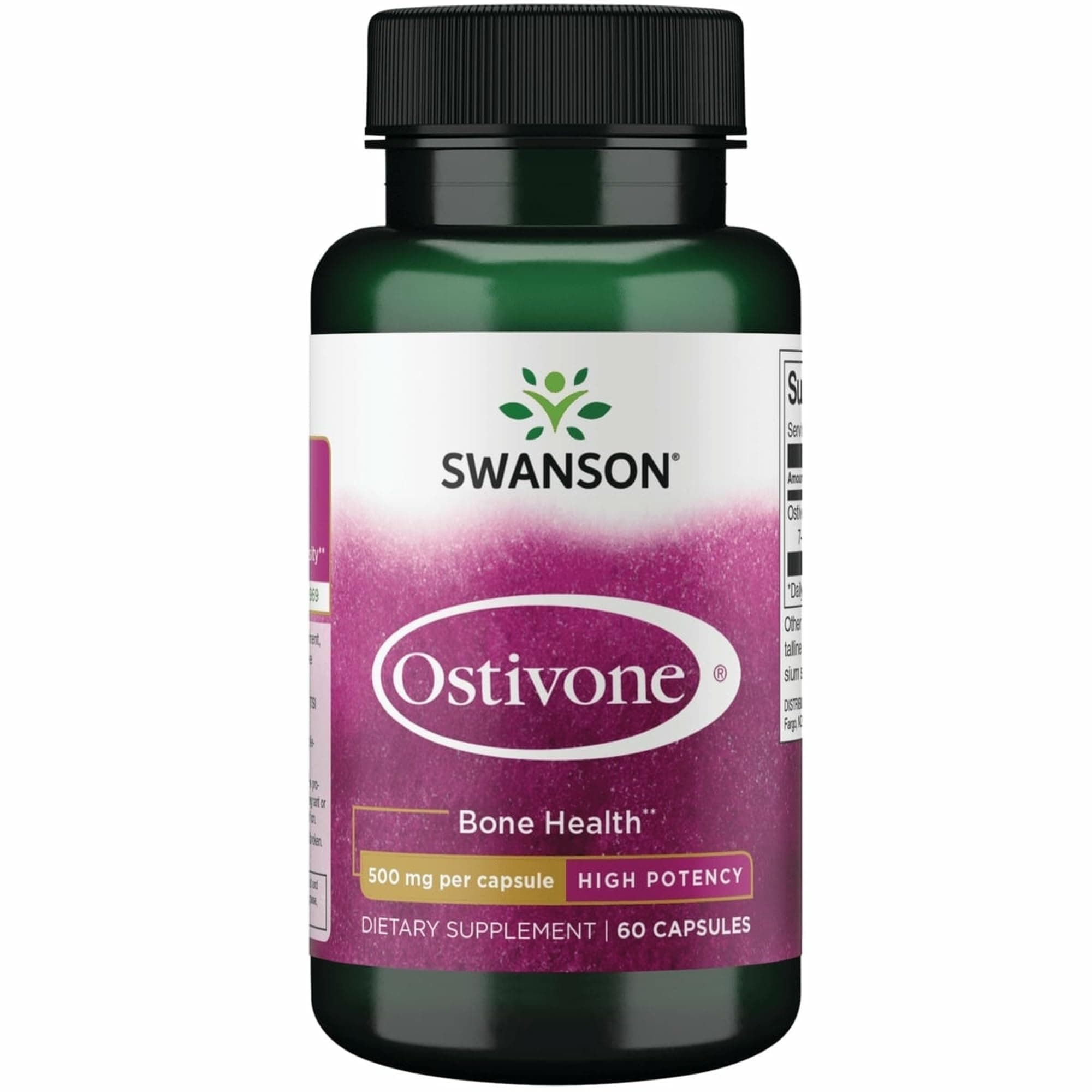 Swanson High Potency Ostivone 500 Milligrams 60 Capsules