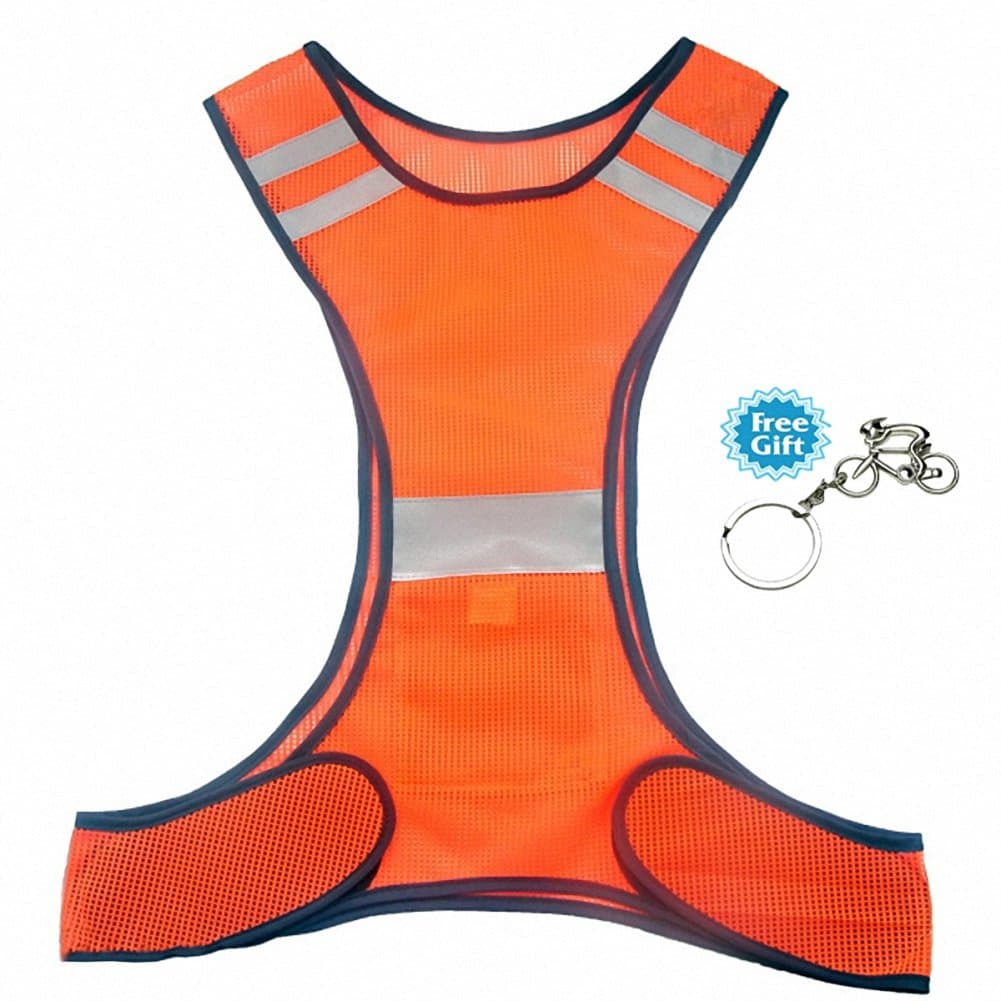 Reflective Vest for Walkers Night Running Cycling Dog Motorcycle, High Visibility Sports Gear Bike Reflector Vest with Pocket