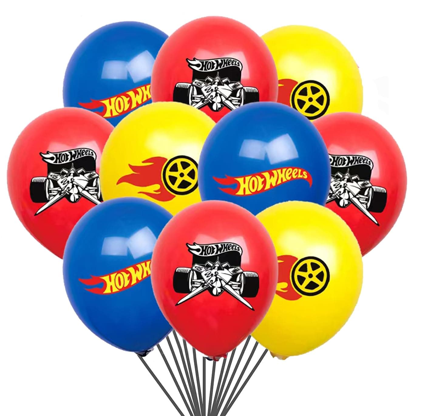 18Pcs Hot Car Party Balloons Hot Car Birthday Party Decorations Theme Latex Party Balloons For Birthday Party Decoration Supplies