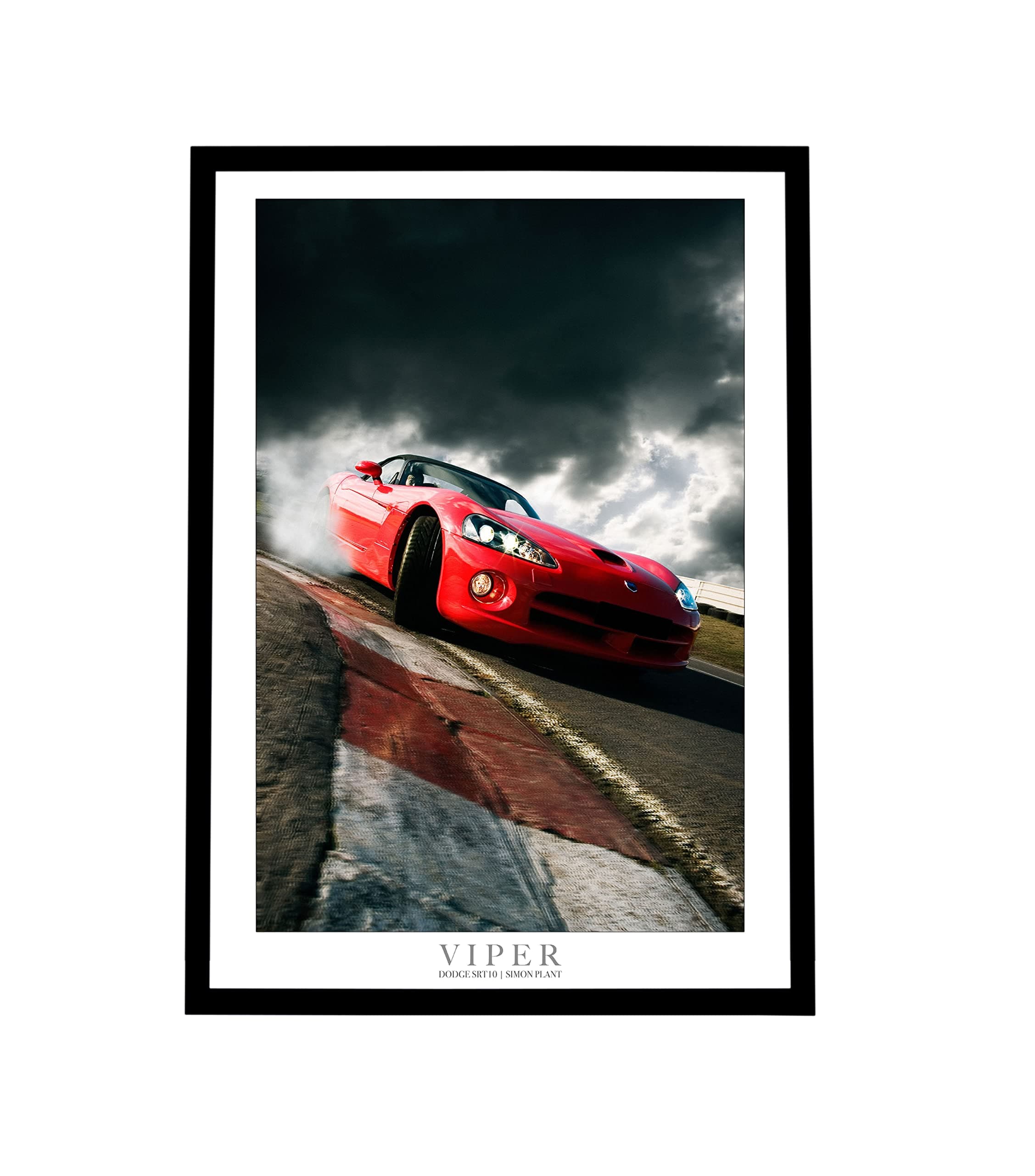 Chrysler Dodge Viper Mopar Poster Photography | American Muscle Car Black and White Posters For Walls, Dodge Viper Car Room Decor,Car Decor For Boys Room, SRT10 Muscle Car, Mechanic Gifts For Men