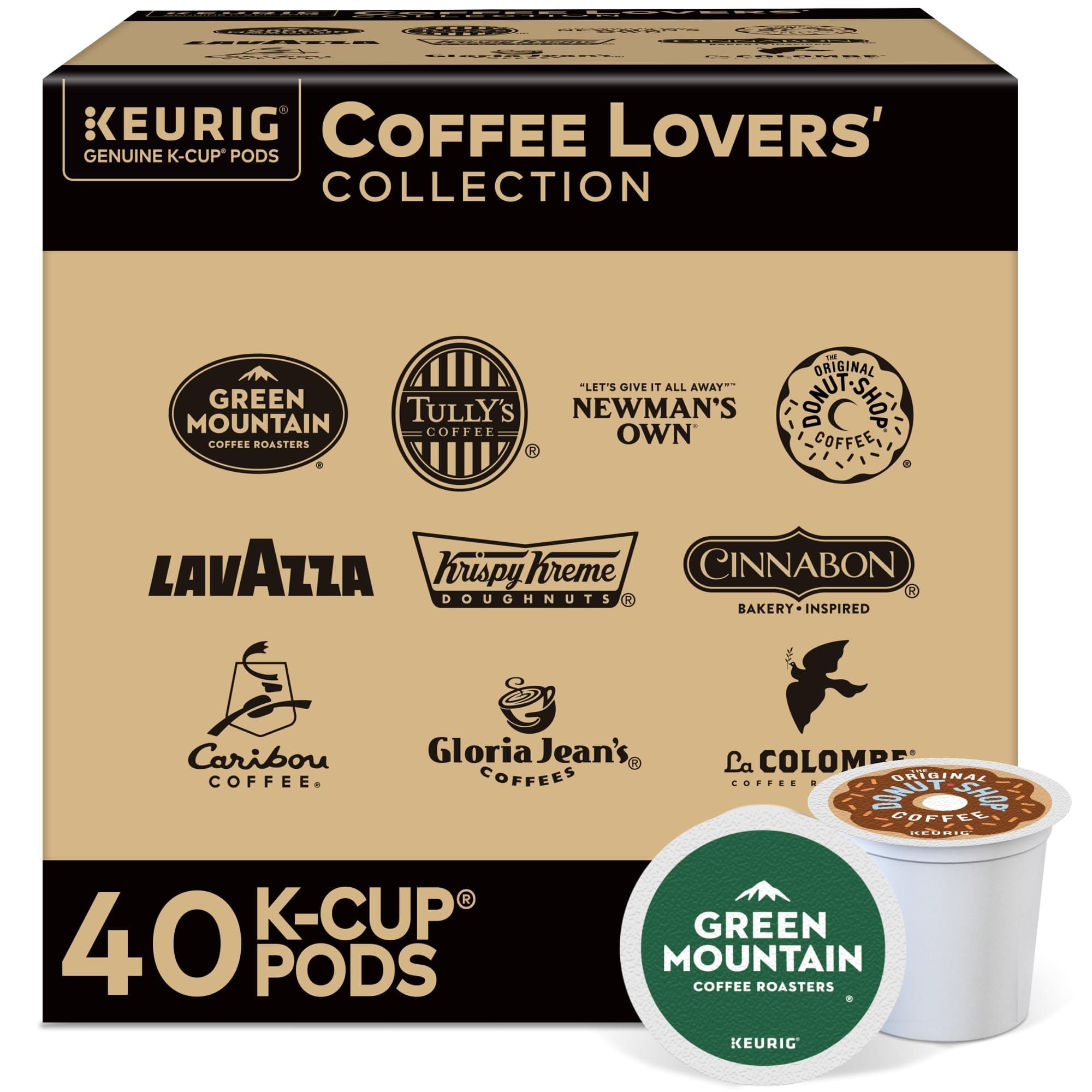 Keurig Coffee Lovers’ Collection, Single Serve Keurig K-Cup Pod Variety Pack, Light, Medium, and Dark Roast Coffees, 40-Count Box