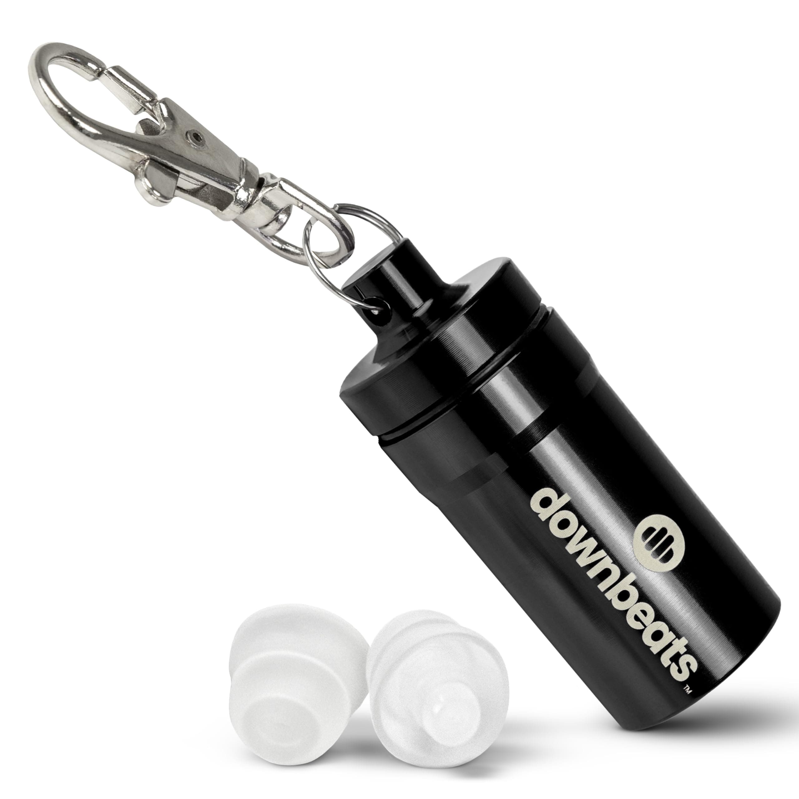 DownBeats Reusable High Fidelity Hearing Protection: Ear Plugs for Concerts Music and Musicians (Clear Ear Plugs Black Case)