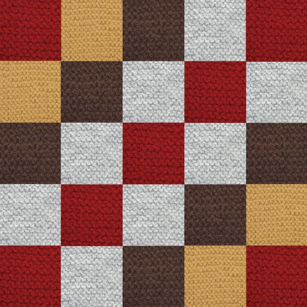 Marriner Knitted Squares Blanket Kit | Double Knit | 25 x 25g Midget Balls | Make Your Own | Includes Pattern and Yarn (Explorer)