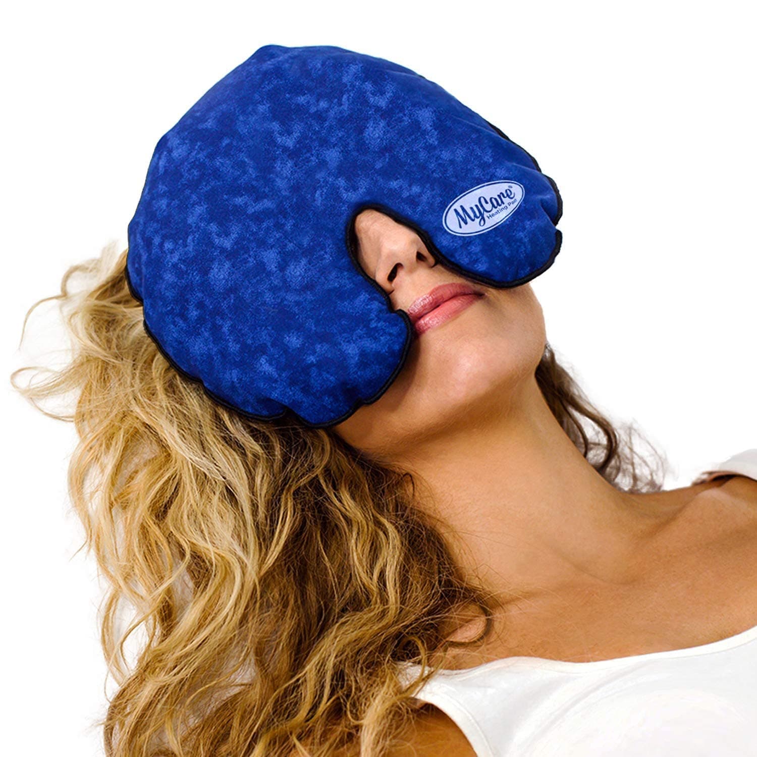 Hot Cold Face Mask with Washable Cover – Reusable Natural Relief for Migraine, Sinus, Headache, and Stress