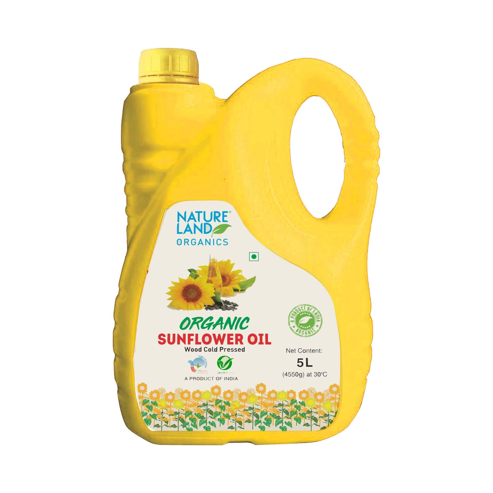 Natureland Organics Sunflower Oil 5 Liter - Cold Press