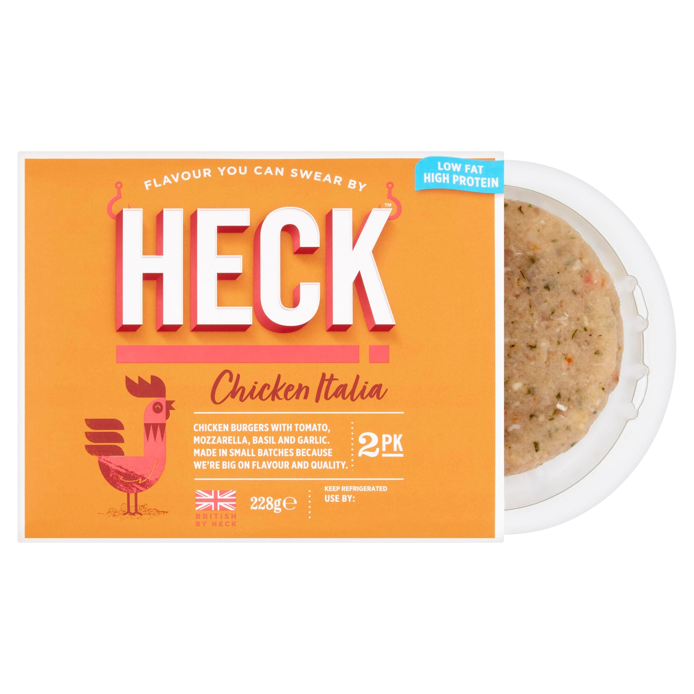 HECK! Food Chicken Italia Burger, 228g
