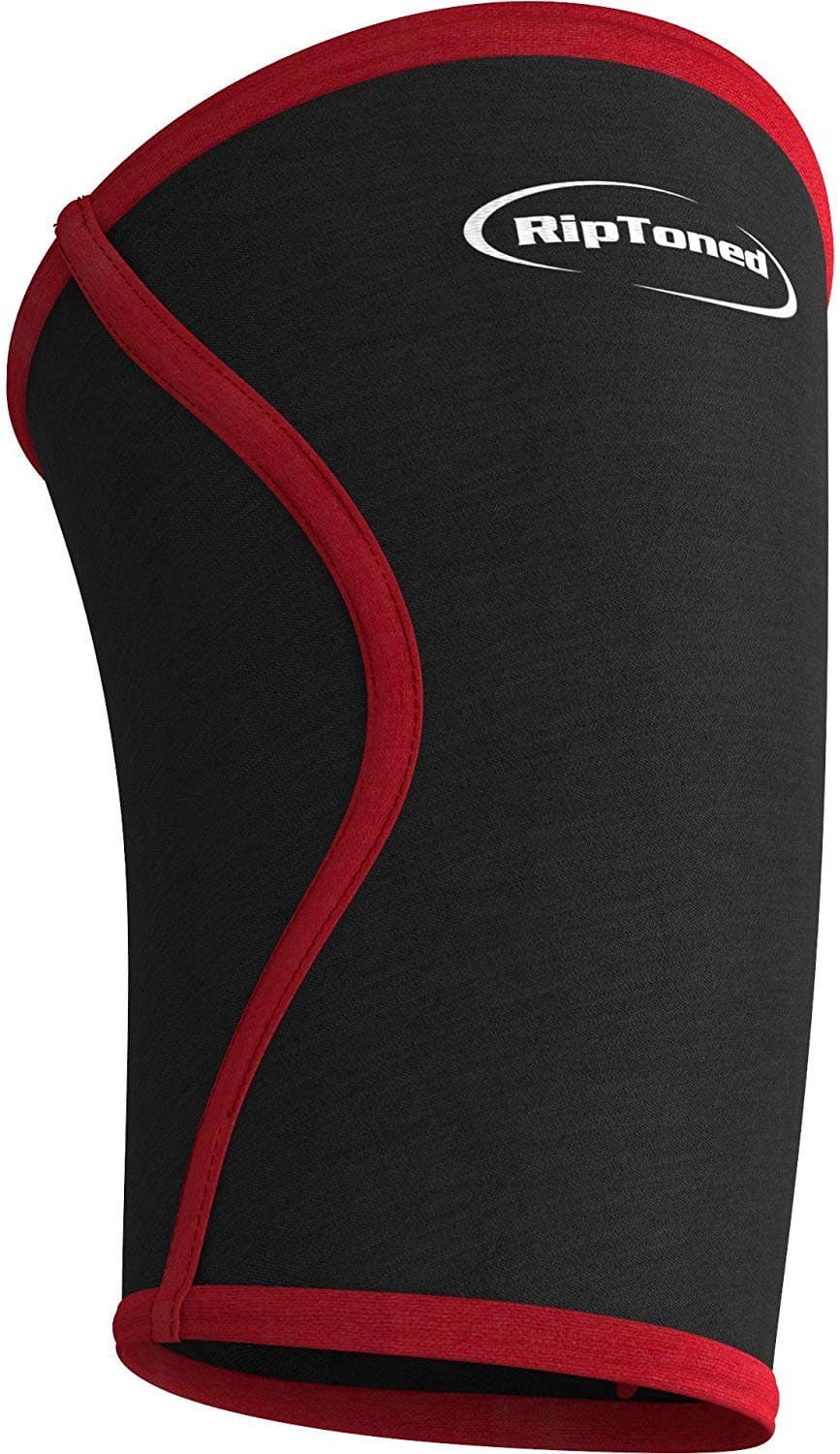 Knee Sleeve 7mm - Rip Toned - (SINGLE AND PAIR) Neoprene Compression & Support -Weightlifting, Powerlifting, Bodybuilding, Strength & Weight Lifting Training - Men & Women - Squats Deadlift, Pain Relief, Arthritis