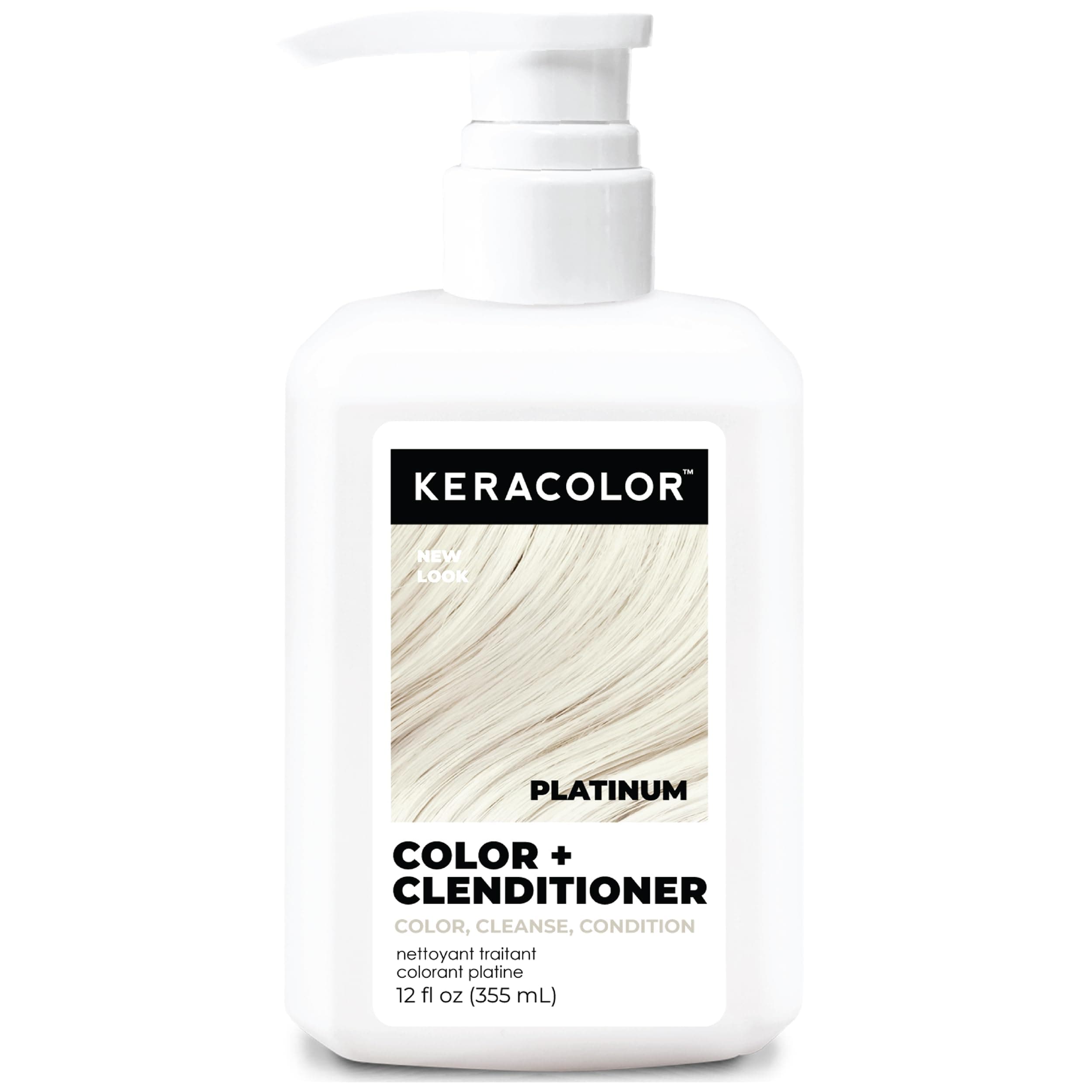 Clenditioner PLATIUM Hair Dye - Semi Permanent Hair Color Depositing Conditioner, Cruelty-free, 12 Fl. Oz.
