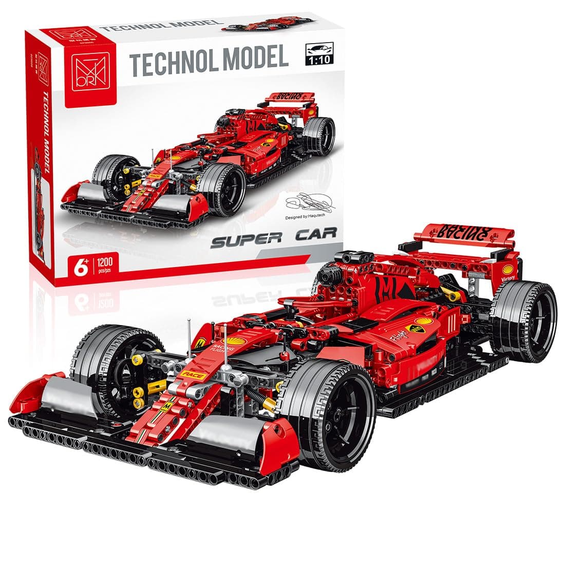 AKOGDSport Racing Car Building Block for F1, 1100Pcs 1:14 Supercar Model Kits Vehicle Construction Toys, Collectible Vehicle Bricks Modular Toy