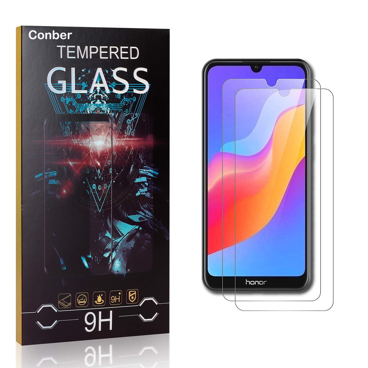 Conber Screen Protector for Huawei Honor 7S, (4 Pack) 9H Tempered Glass Film Screen Protector for Huawei Honor 7S [Shatterproof][Scratch-Resistant]