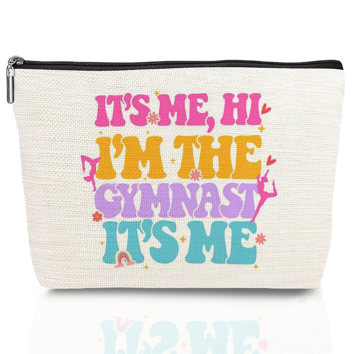 I'm the Gymnast, Gymnastics Gifts, Gymnastics Stuff, Gymnast Team Graduation Gift Appreciation Makeup Bag Funny Cosmetic Bags Thank You Gifts for Women Girls Gymnastics Coach Friend Coworker Birthday