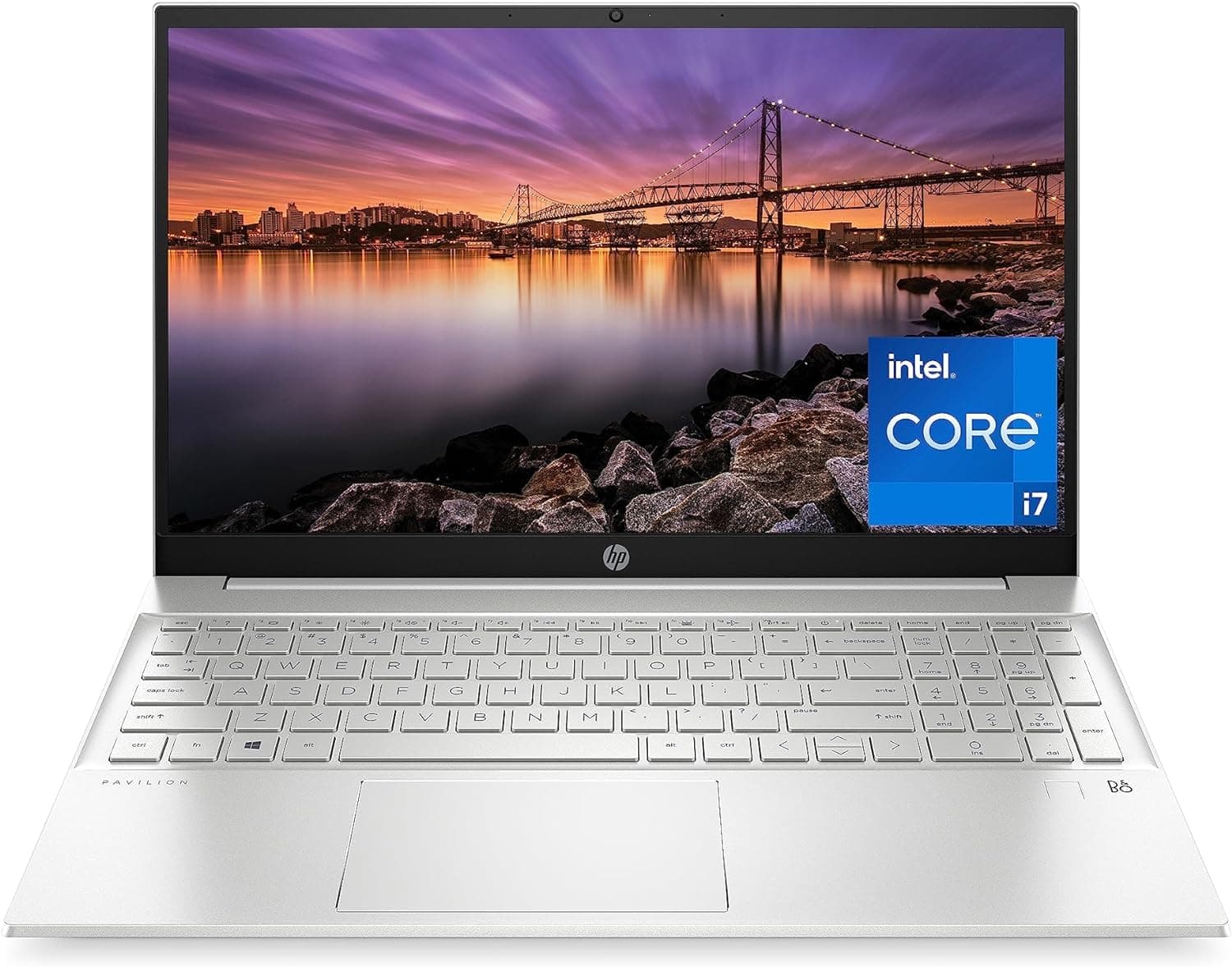 Pavilion 15 Laptop, 12th Generation Intel Core i7-1255U Processor, 16 GB RAM, 512 GB SSD, 15.6" Full HD Display, Windows 11 Pro, Fingerprint Reader, Wi-Fi & Bluetooth, HD Webcam (15-eg2025nr 2022)