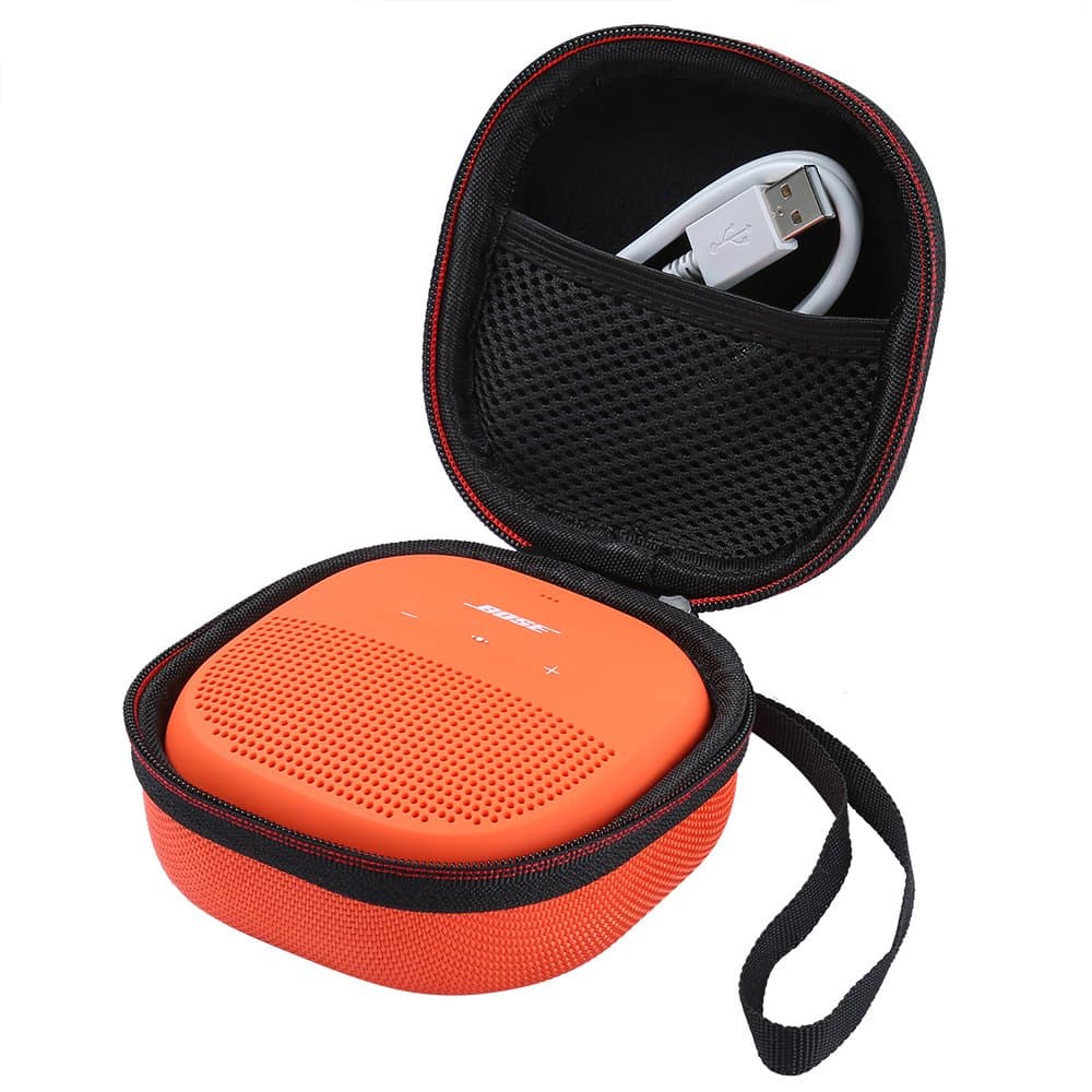 Scorel Case for Bose SoundLink Micro Bluetooth Speaker Durable Hard EVA Carrying Shell with Holding Strap (Orange)
