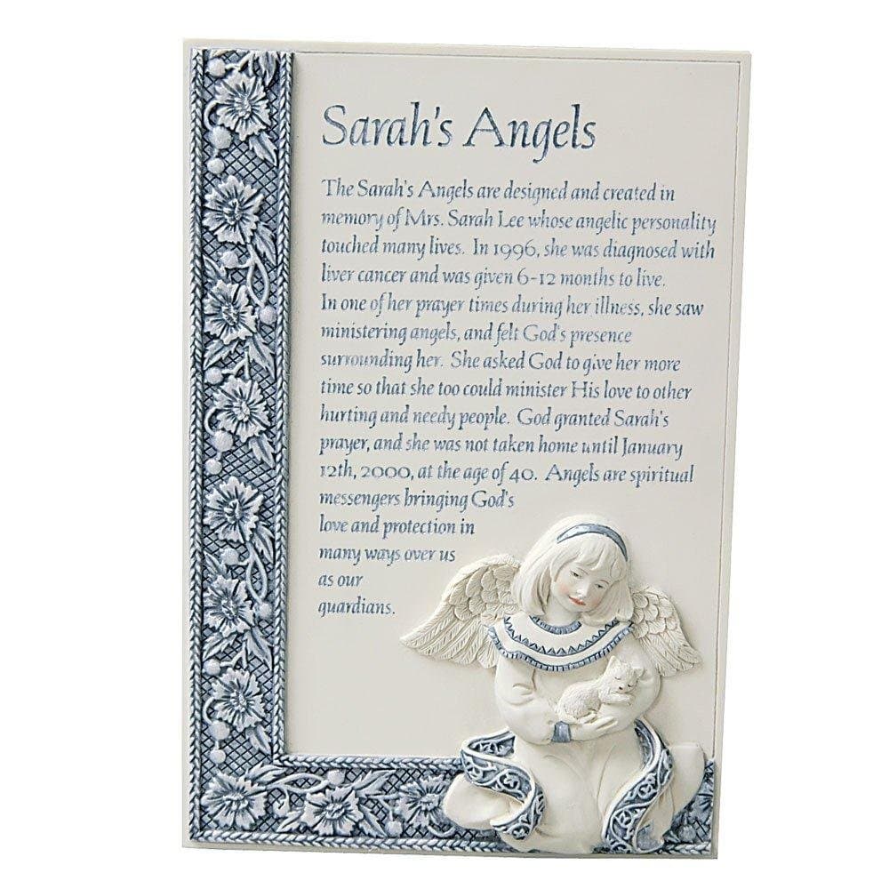 Sarah's Angels Story Plaque Wall Mount Ready Figurine, Inpirational Inscription, 6-Inch